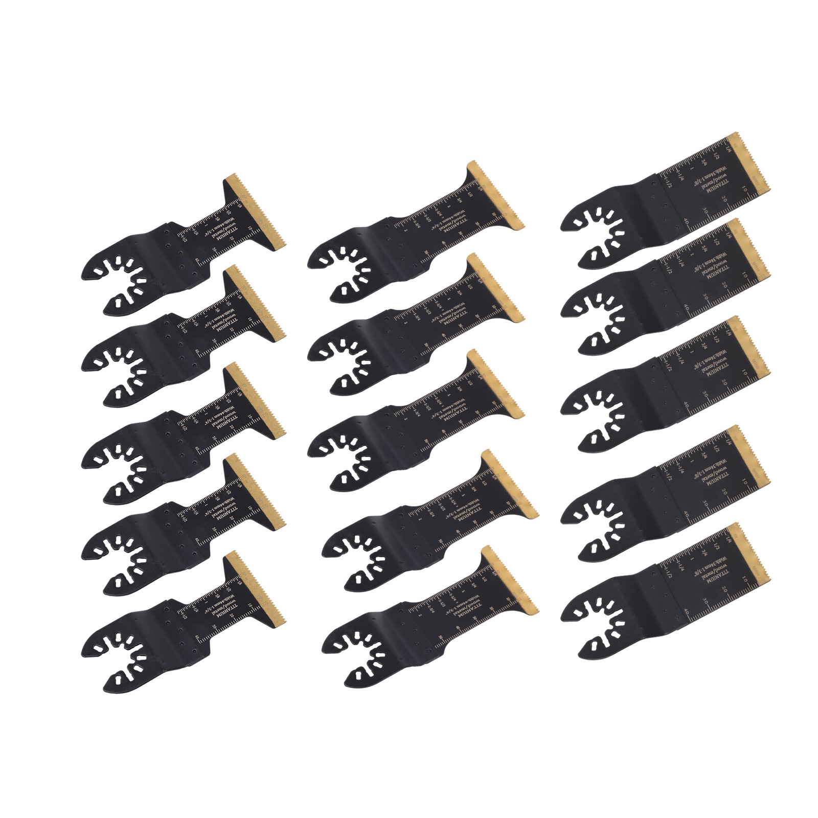 15 PCS Metal Cutting Titanium Oscillating Saw Blades Multi Tool Blades Kit