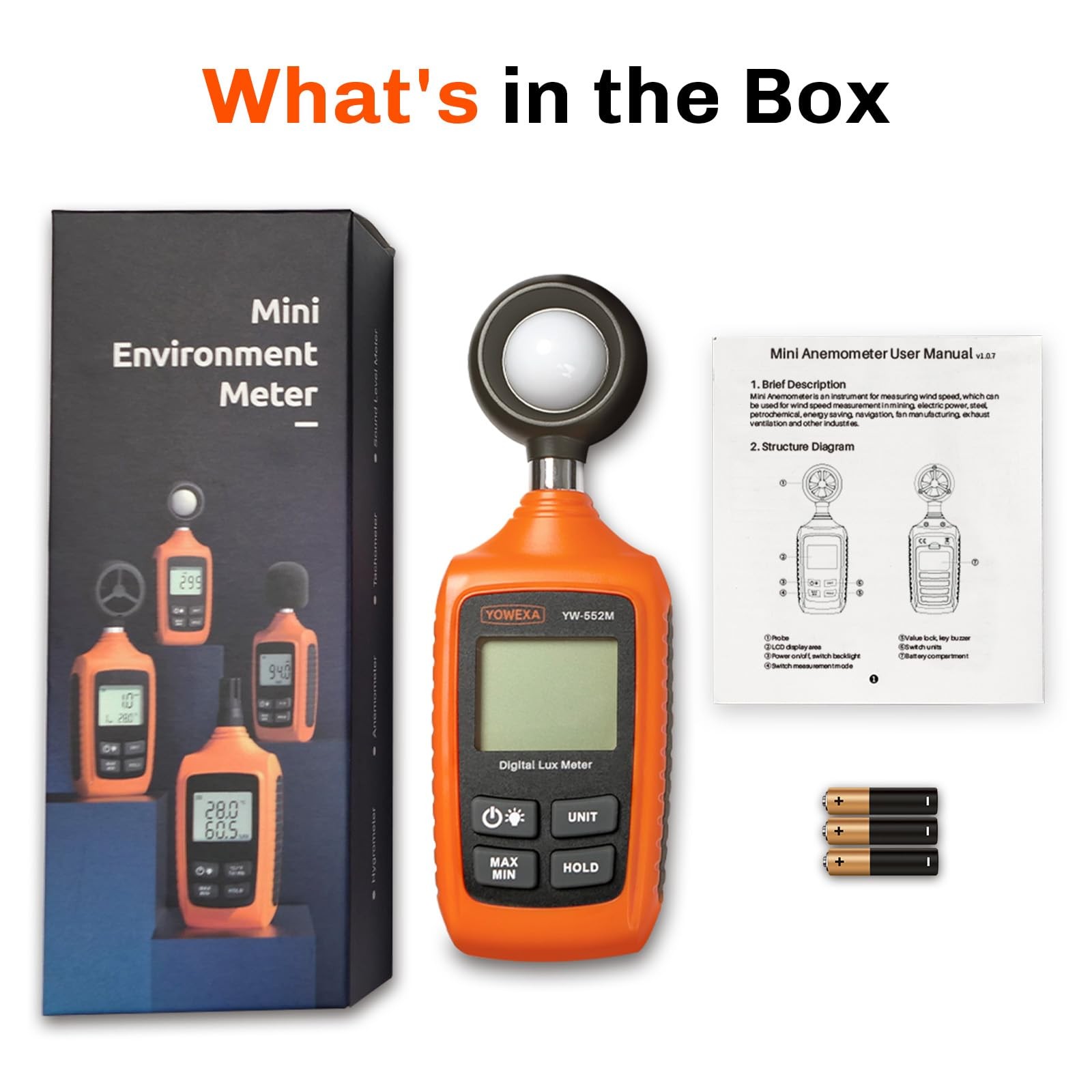 Digital Light Meter, Lux Meter with Foot Candle Readings
