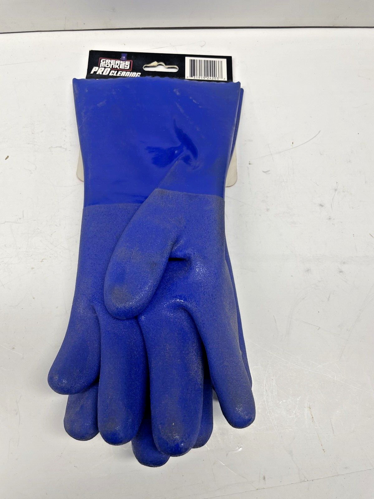 Grease Monkey Long Cuff- PVC Coated – Pro Cleaning Chemical Series- Large – Blue