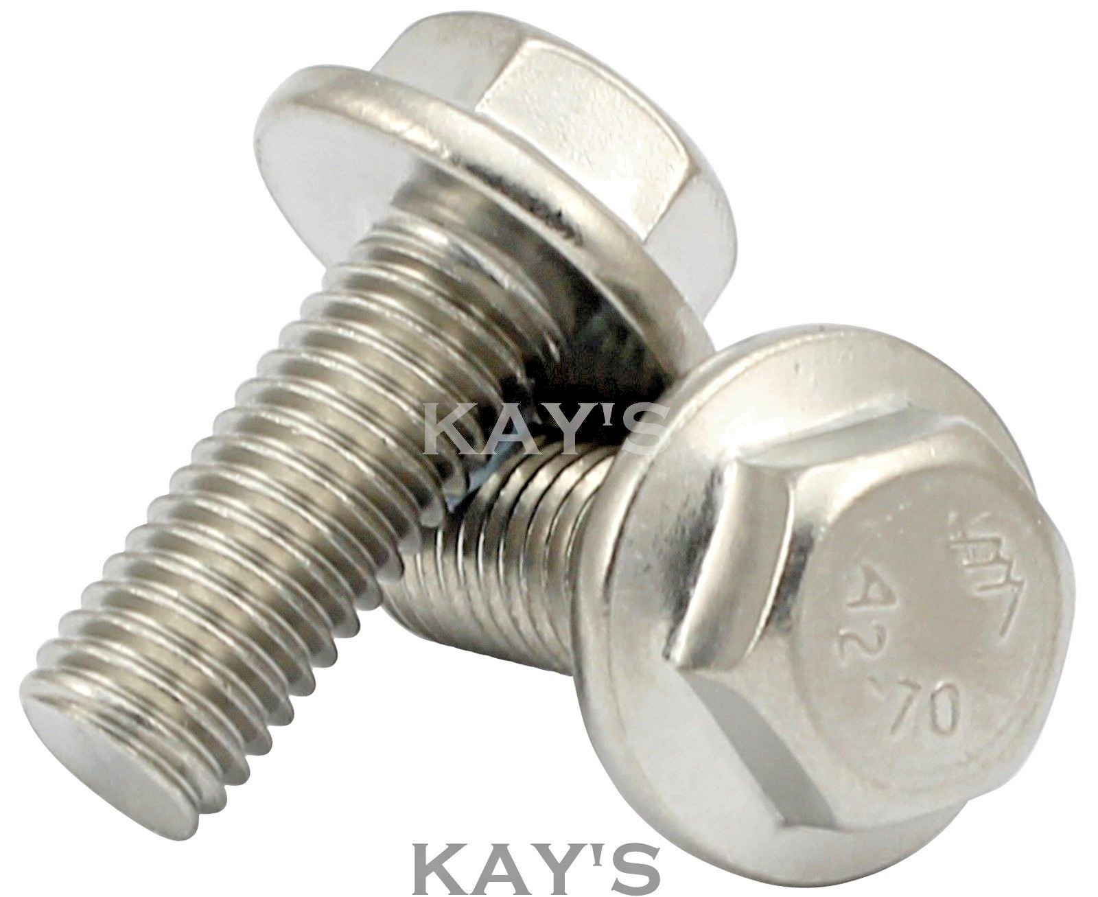 M5,M6,M8,M10 FLANGED HEXAGON BOLTS FLANGE HEX HEAD SCREWS A2 STAINLESS STEEL