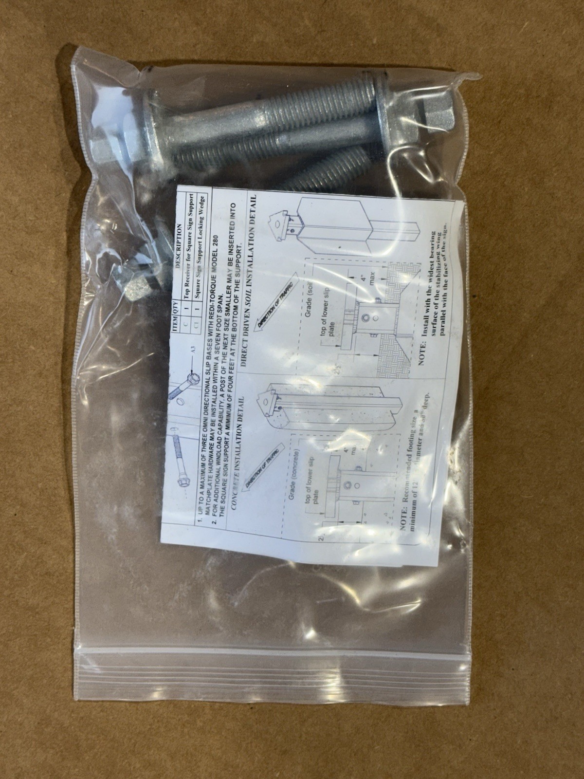 Redi-Torque Model 280 Slip Base System for 2-7/8″ Round Post SB10C-278RD-G