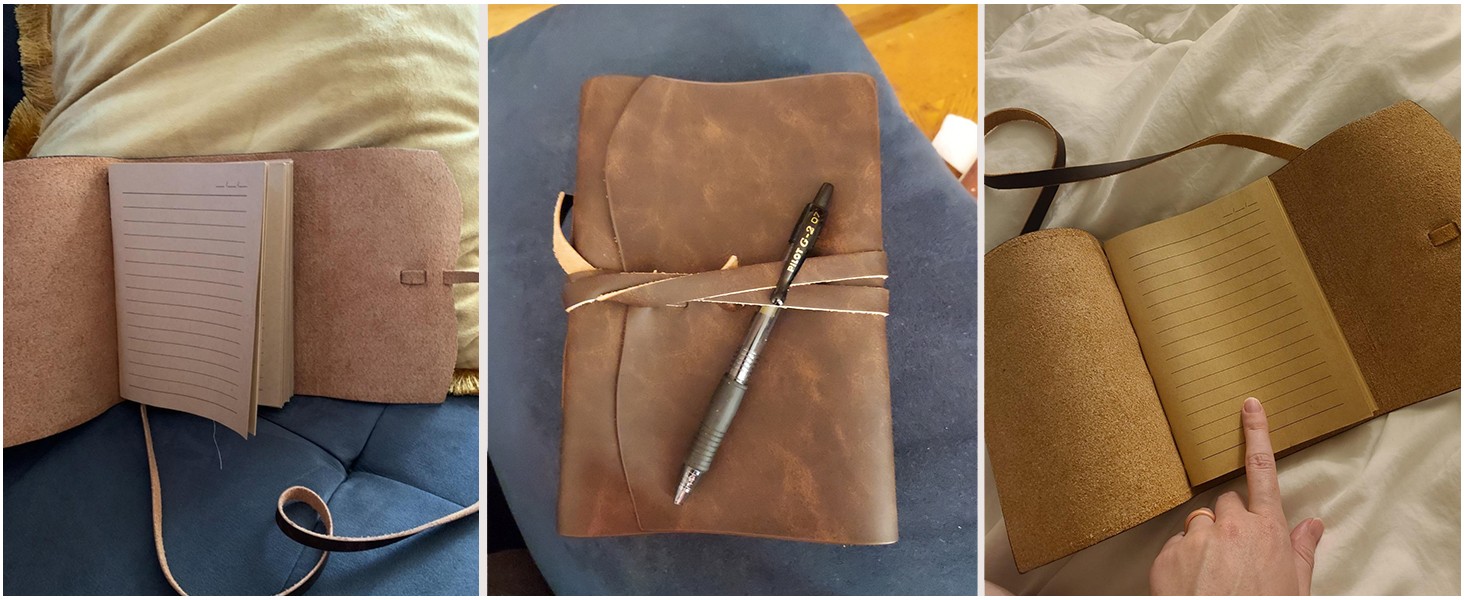Leather Journal Notebook – Genuine Leather Journals for Writing 8×10 Inches,