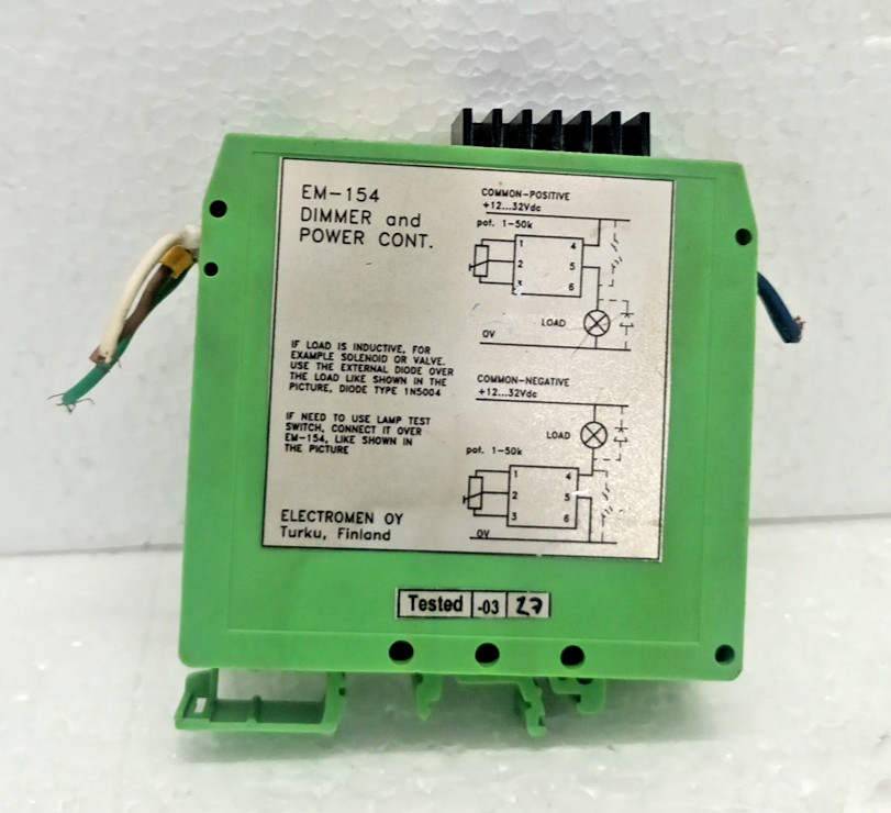 Electromen EM-154 Dimmer & Power Controller 12–32VDC Industrial Module Finland