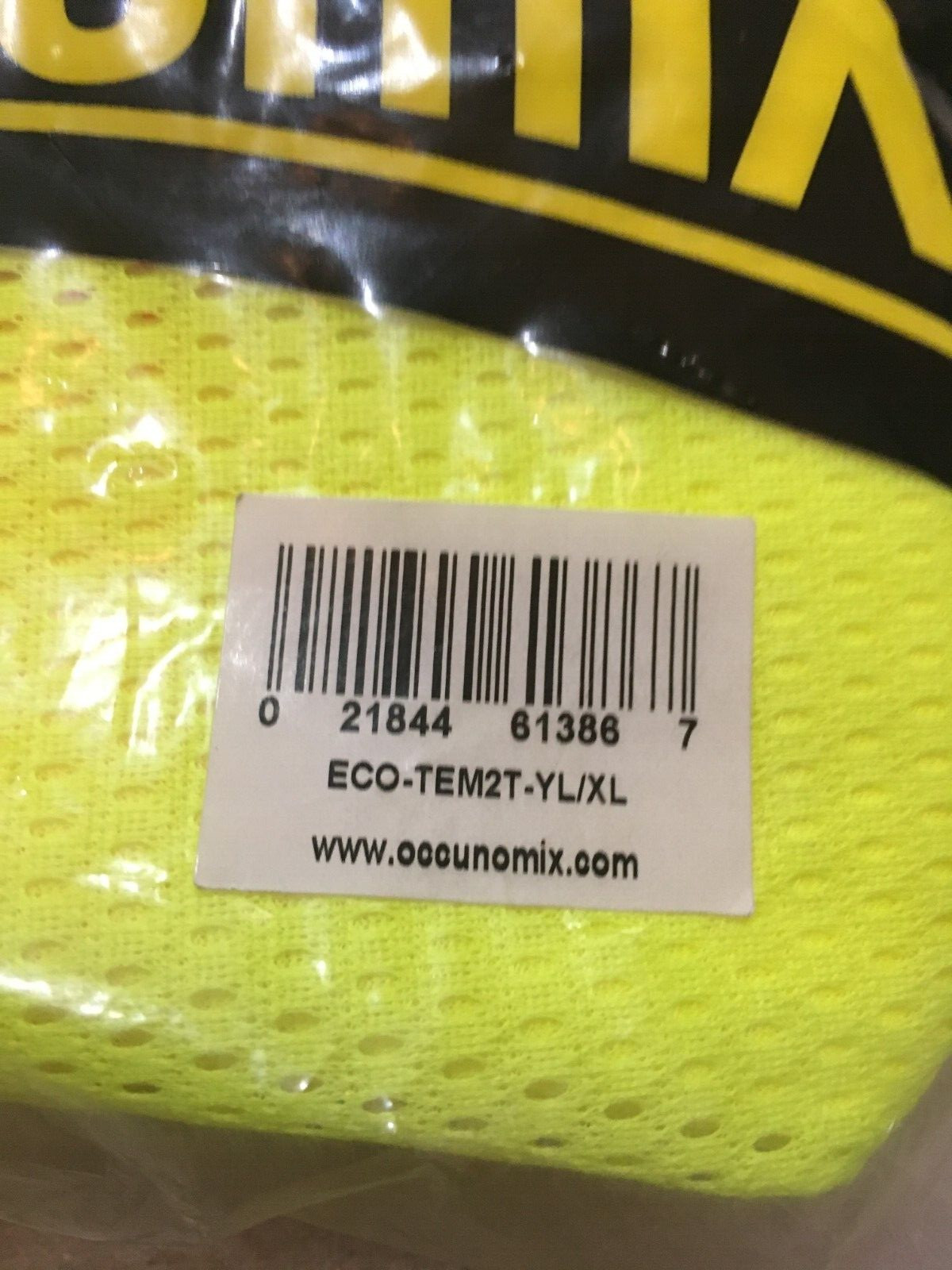 OCCUNOMIX Class E High-Vis Two-Tone Mesh Pants – ECO-TEM2T, Yellow, New Sealed