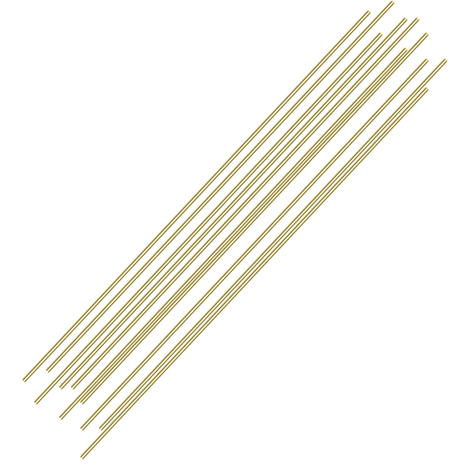 20 Pieces 1mm Brass Round Rods Brass Solid Round Rod Lathe Bar Stock 1mm In Diam