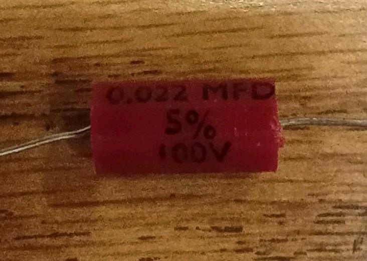 100 Qty 0.022 uF 22nF 100v Film Capacitor Electronix Express 14mp100.022u NOS