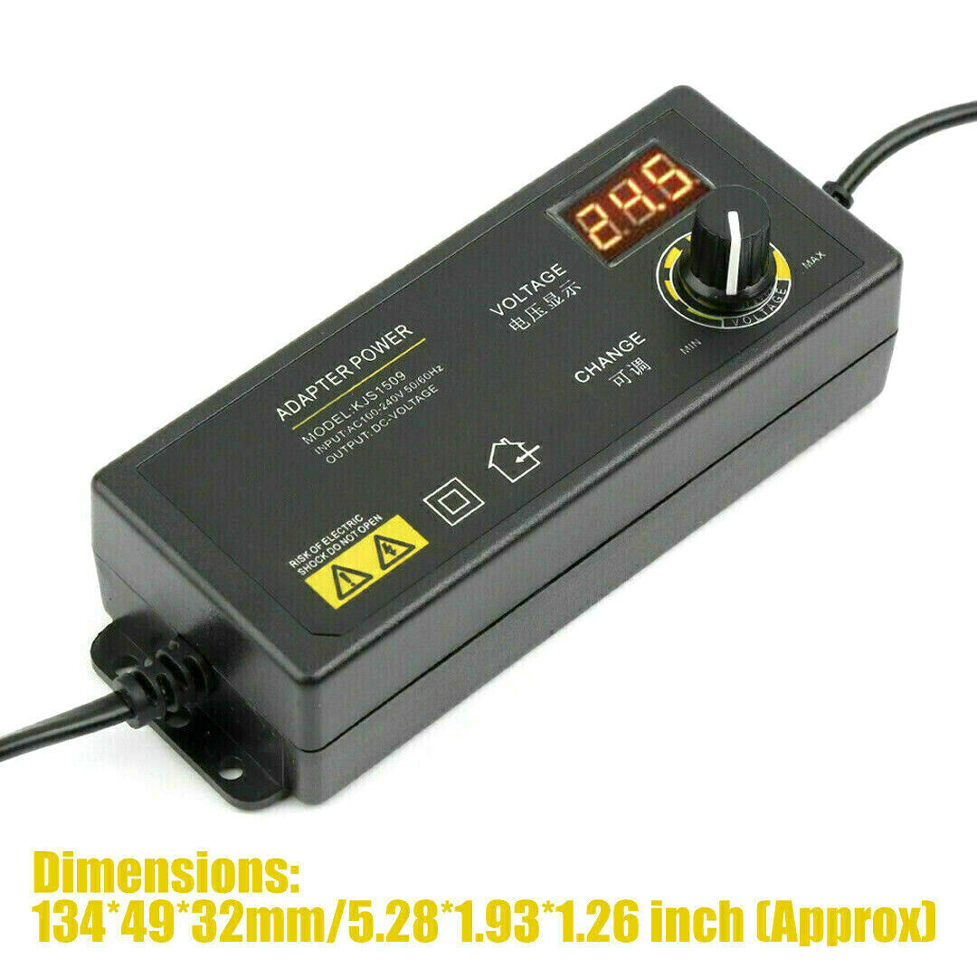 Adjustable AC/DC Power Supply Adapter Charger Variable Voltage 3V-24V UniversalE
