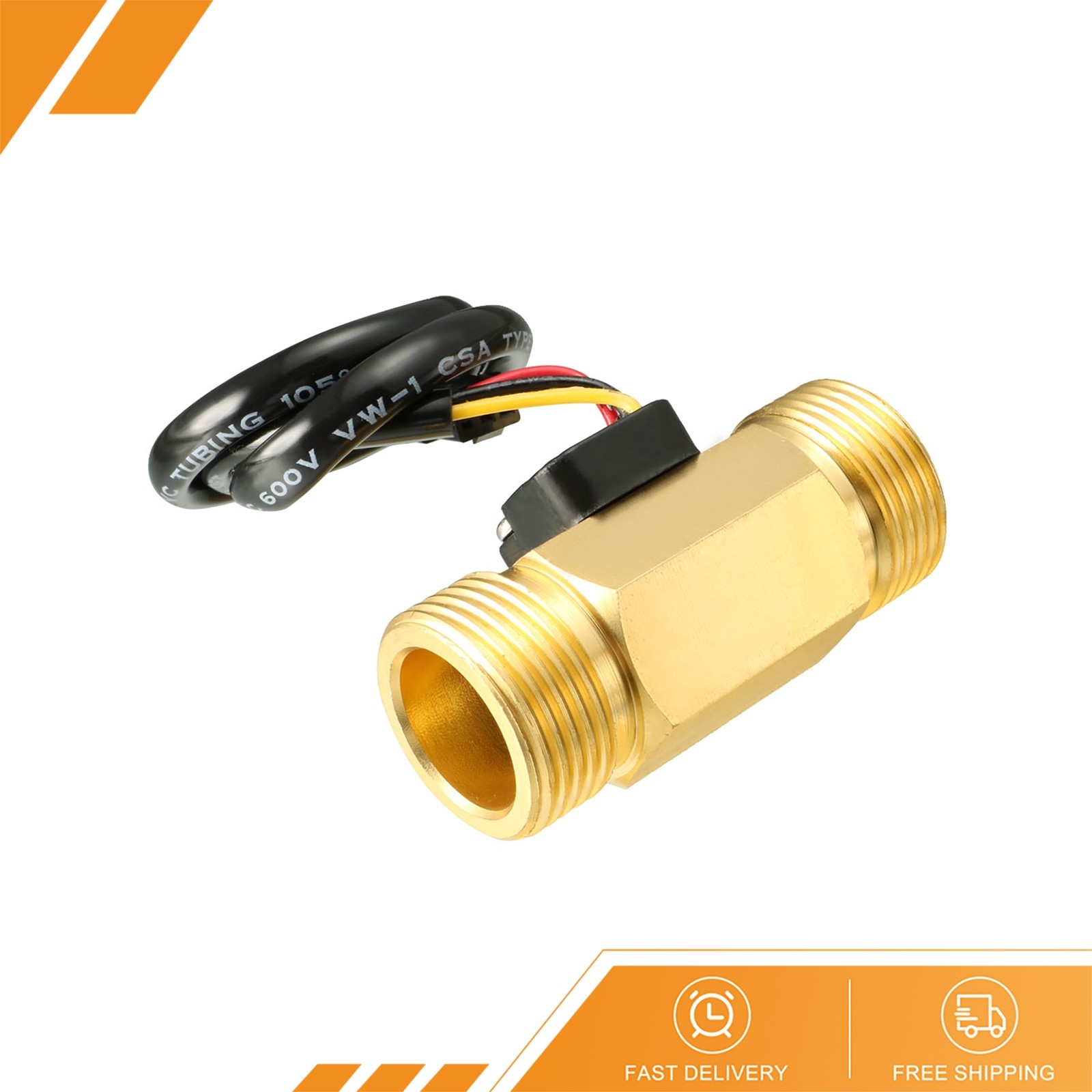 G3/4″ Hall Effect Liquid Water Flow Sensors Switch DC5V 2-45L/min SEN-HZ43WB