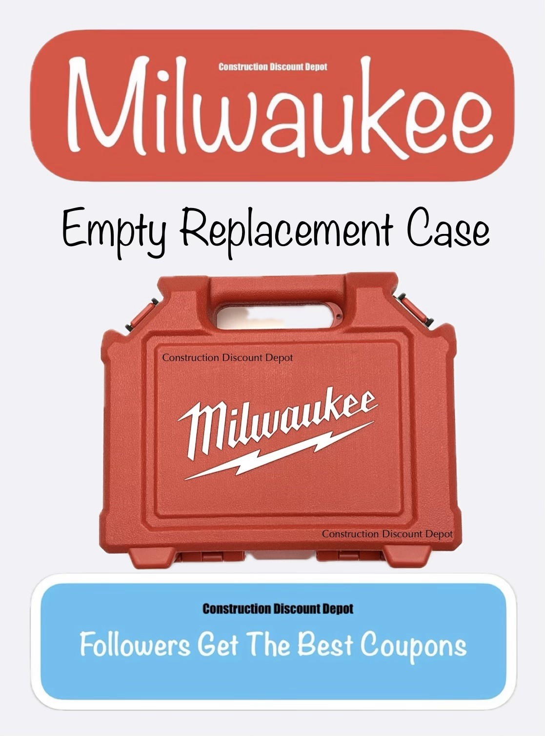 Milwaukee 49-66-7013 1/2″ Impact Socket Set Metric 14pc Replacement Empty Case