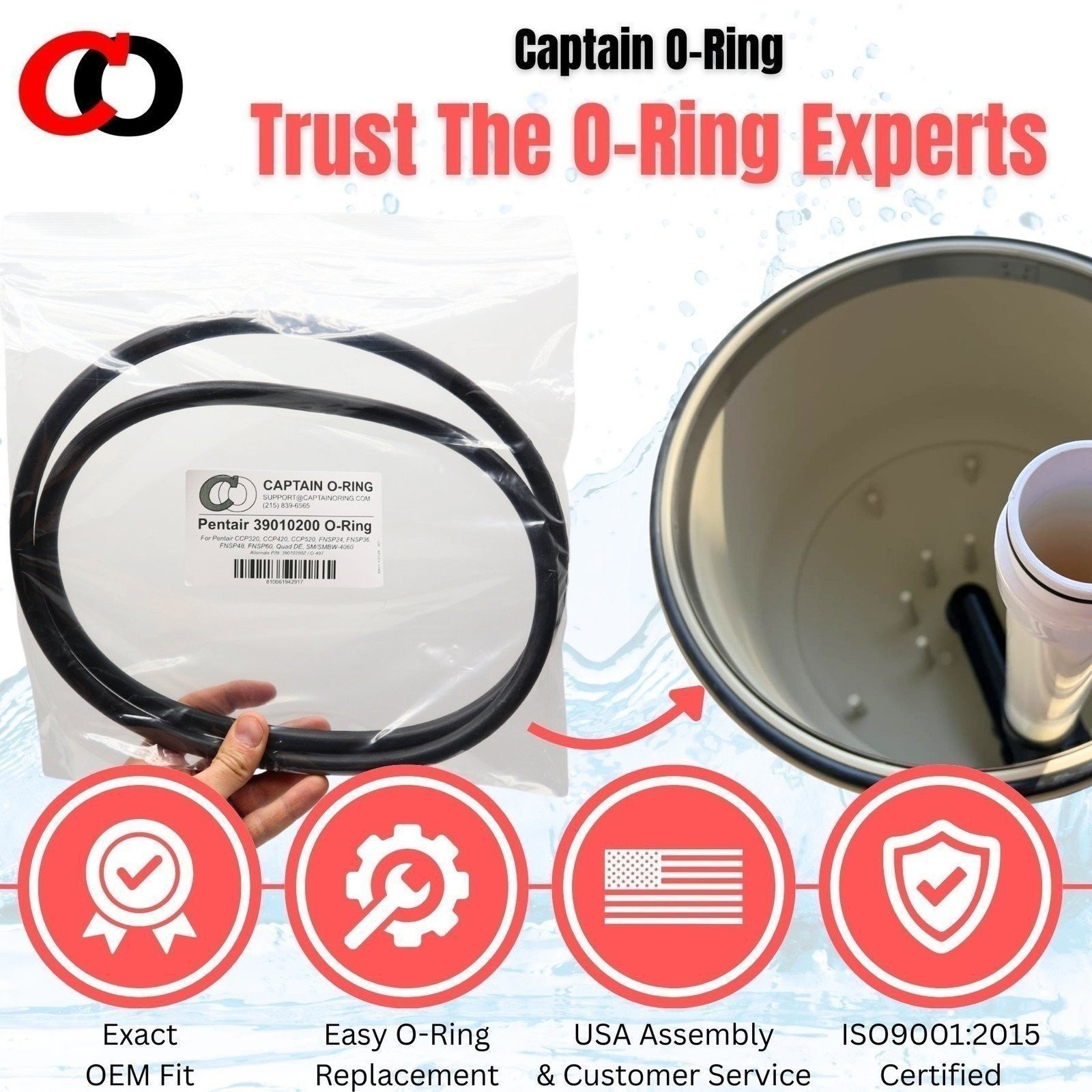 39010200 O-497 O-Ring for Pentair Clean Clear Plus 320/420/520 FNS 24/36/48/90