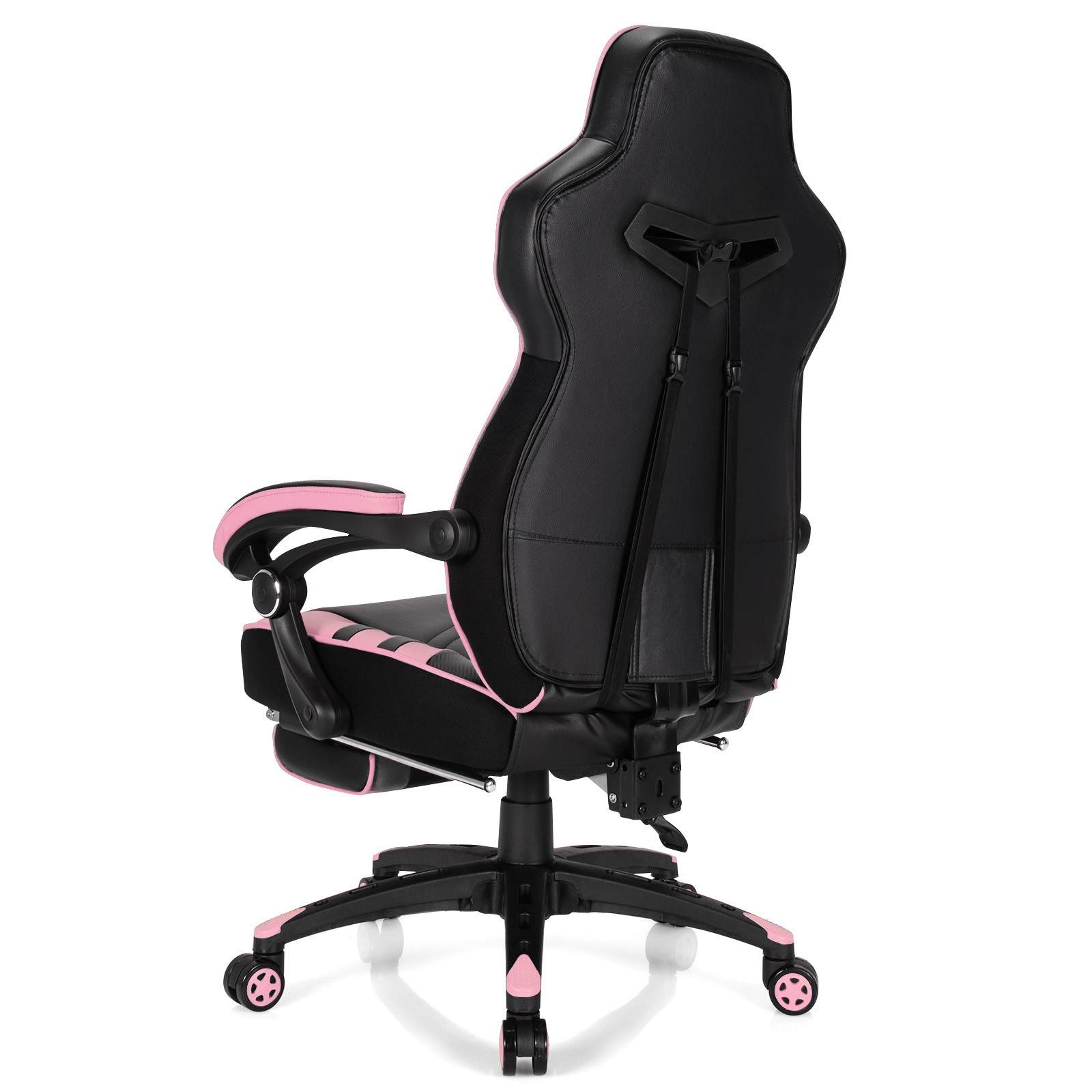 Costway Gaming Chair Adjustable Swivel Office Computer Desk Chair w/Footrest
