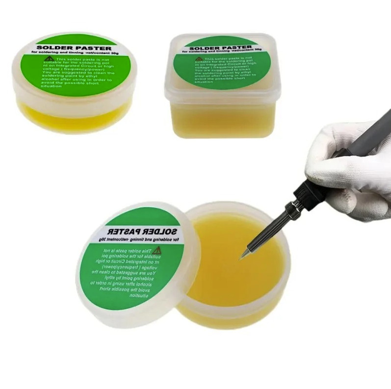 3PCS 50g No-Clean Rosin Solder Paste: Medium Temp Flux for PCB & Chips – NEW