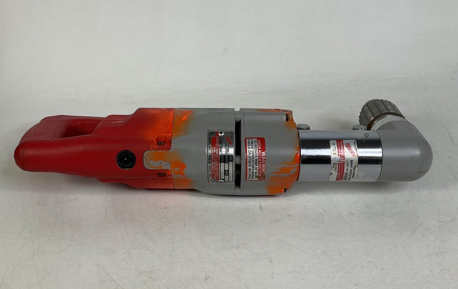 Milwaukee 1/2″ Drill 48-06-2871 With Right Angle Drive 1107-1 With Metal Case