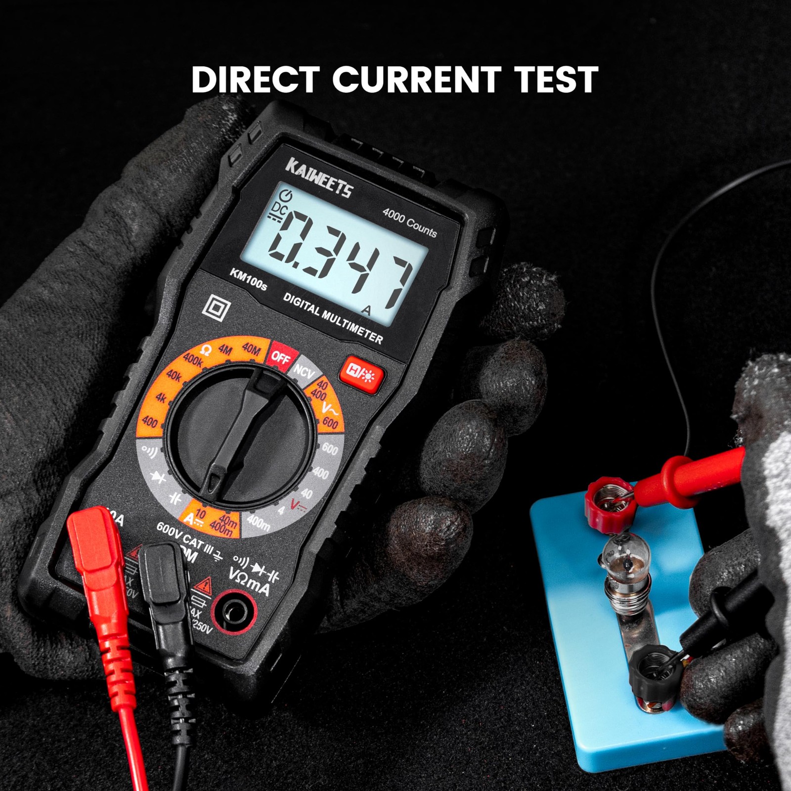 KAIWEETS Digital Multimeter 4000 Counts, Voltage Tester with Accurate Ohm Vol…