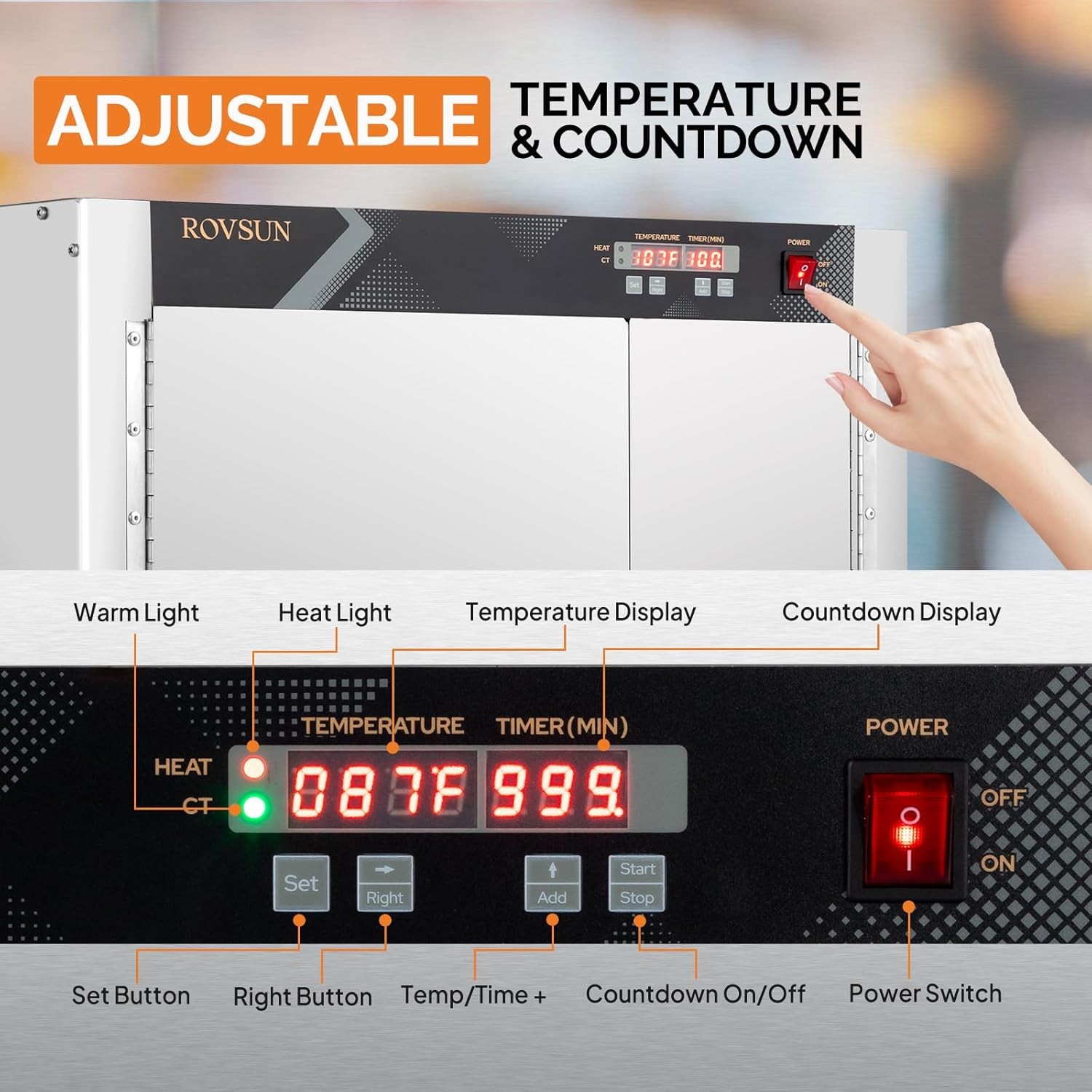 Commercial Food Warmer Countertop Hot Box Warming Cabinet for Restaurant Buffet