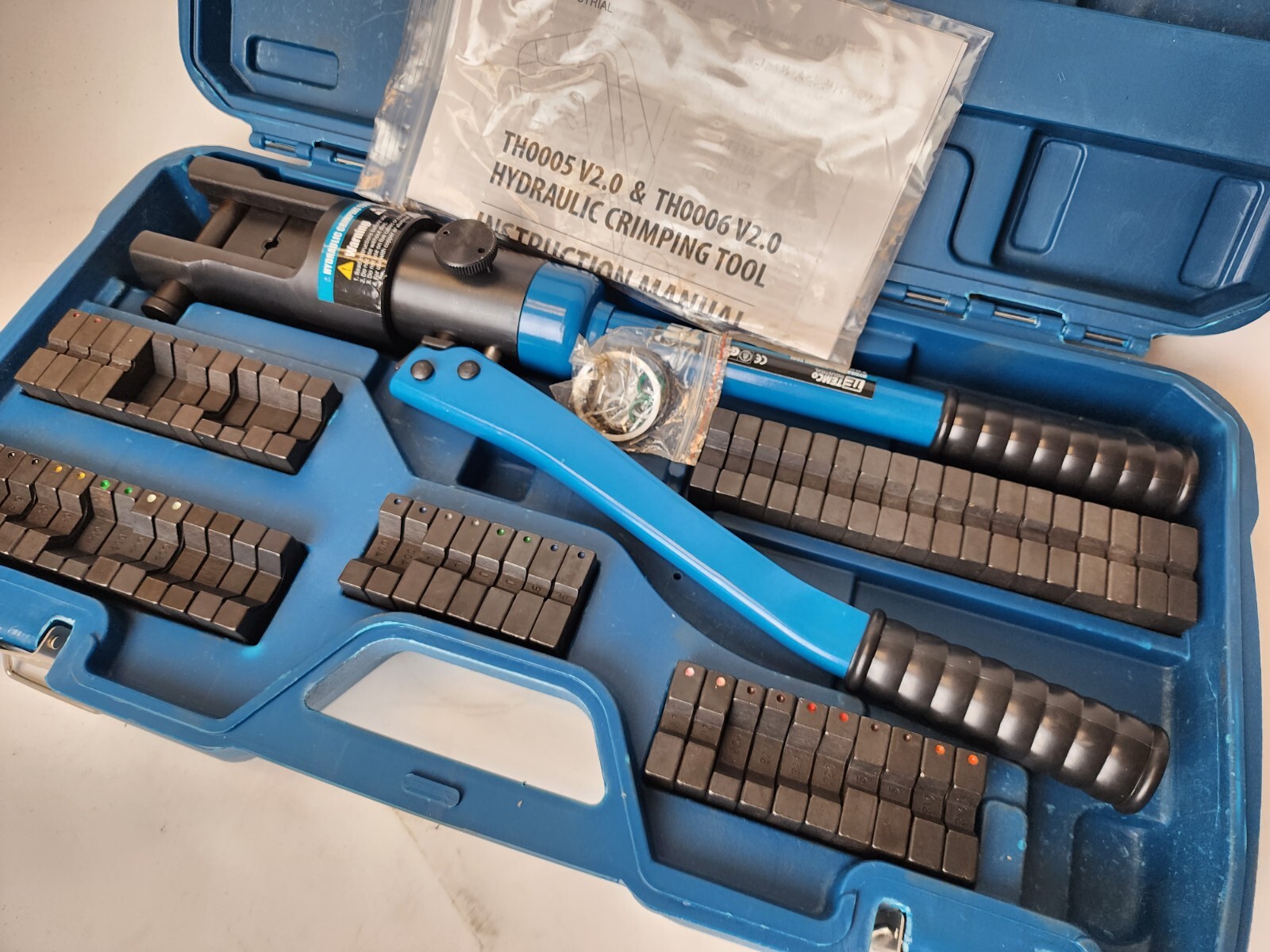 TEMCo Industrial Hydraulic Cable Lug Crimper TH0005 V2.0 10 AWG to 600 MCM