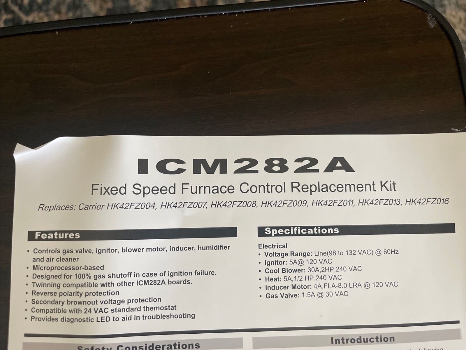 ICM Furnace Control Board (ICM281)