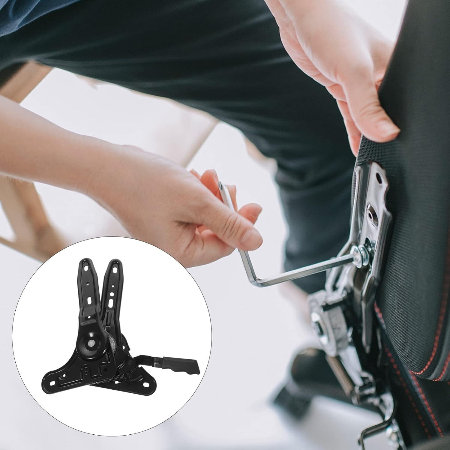 Metal Multi-Angle Chair Adjuster for Gaming & Office – 180° Swivel