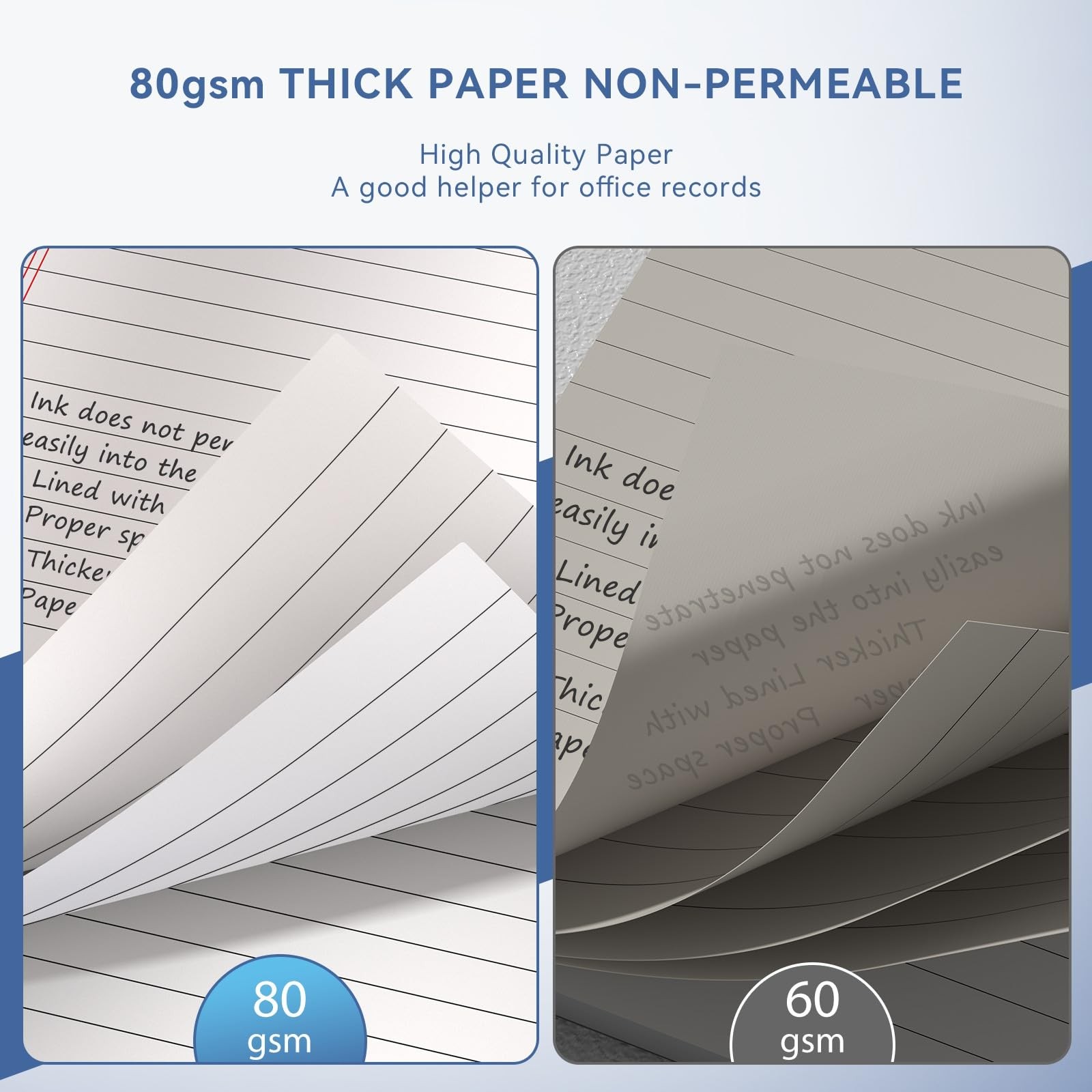 Nichela 5″ x 8″ Note Pads 4 Pack of Legal Pads 21lb Notepad College Ruled Legal