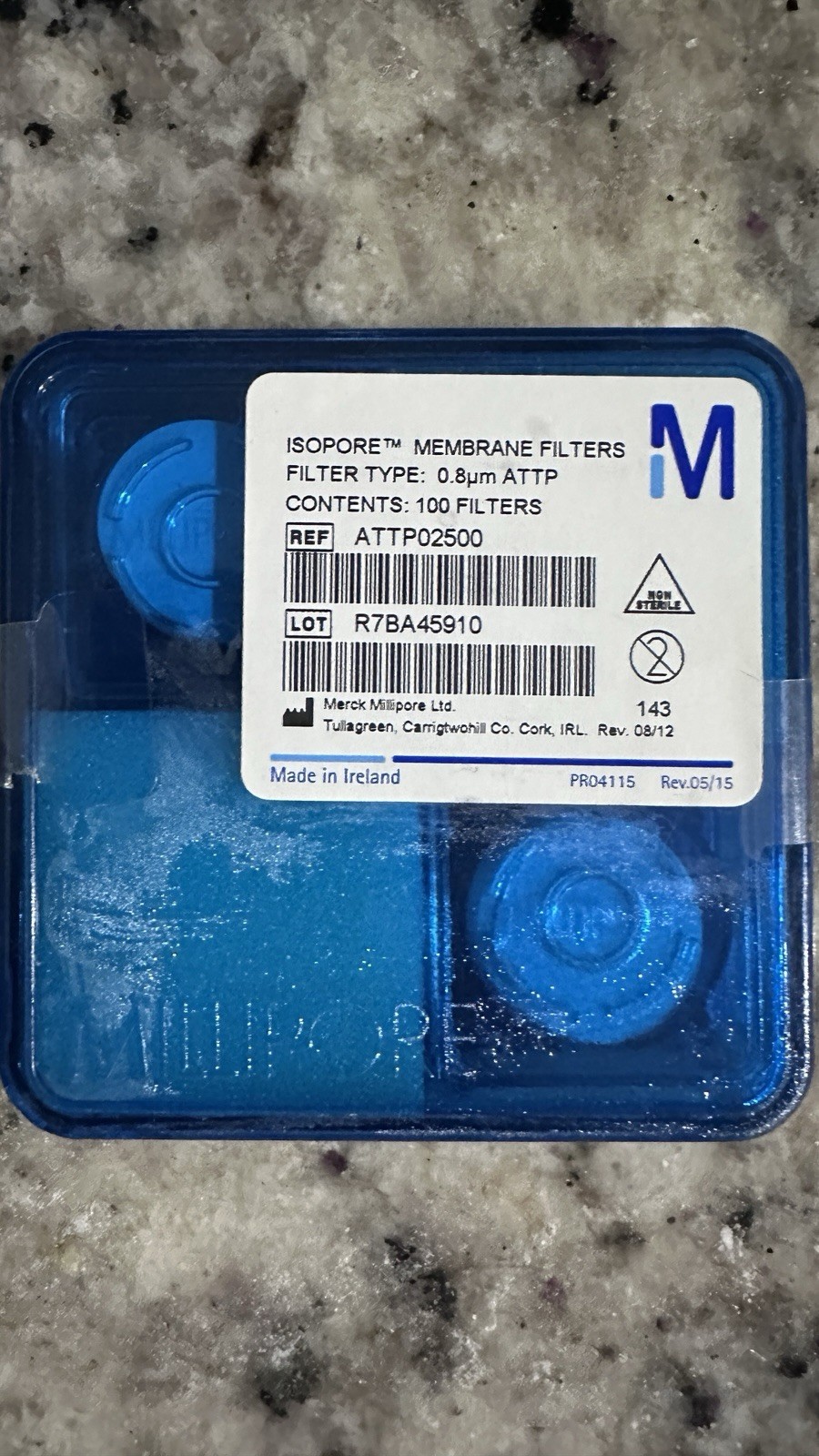 Millipore ATTP02500 Isopore Membrane Filters 0.8um 25mm 100-Pack SEALED