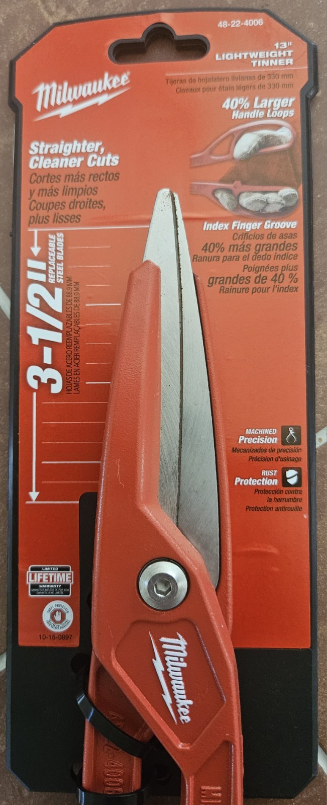 Milwaukee 13″ Lightweight Tinner, New