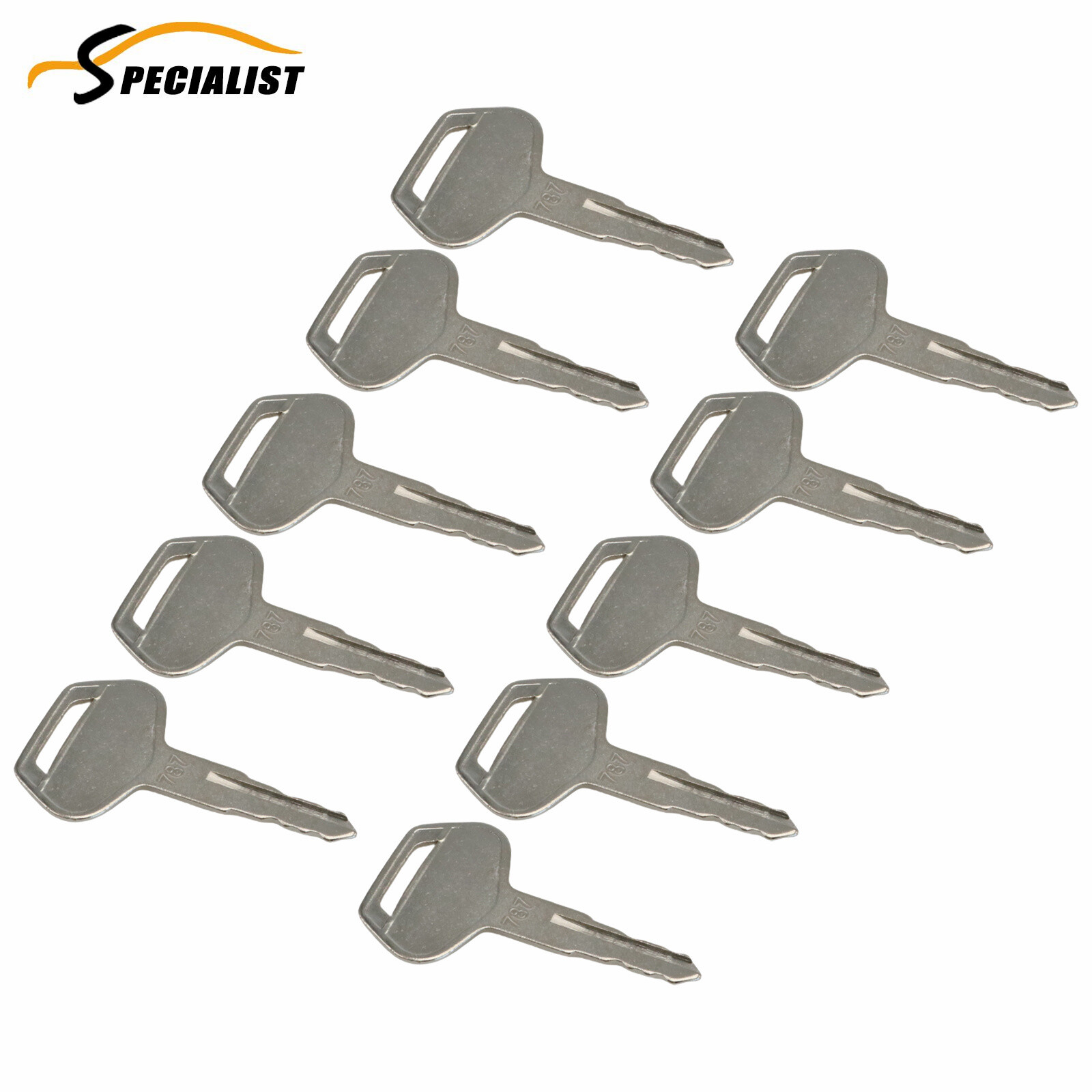 10pcs Keys 787 For Komatsu Heavy Equipment Key Excavator Dozer Loader Backhoe