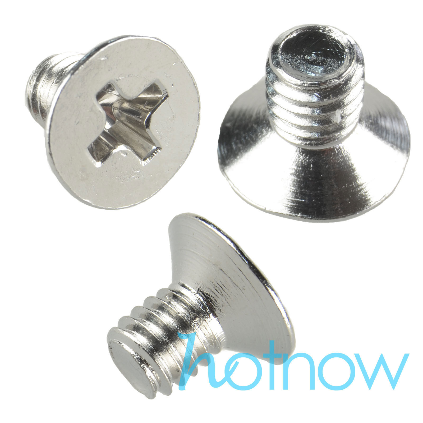 50 pcs M4 x 6mm Countersunk Flat head screws Nickel-pl​ated