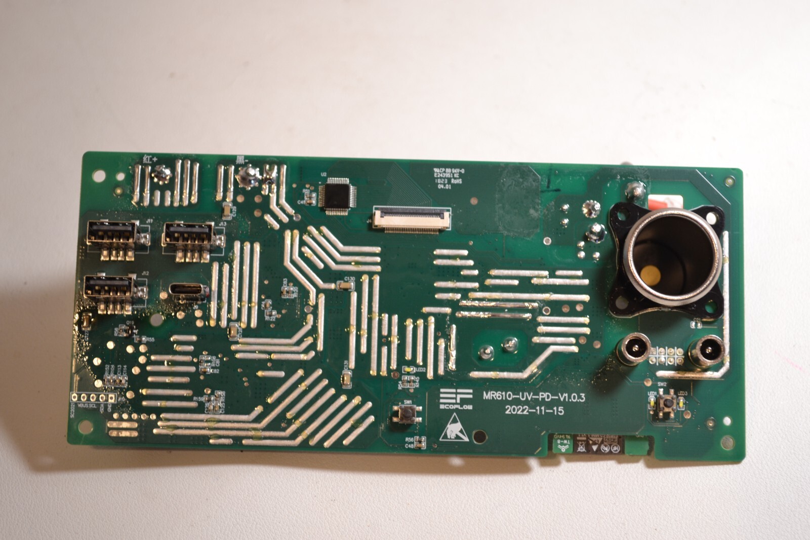 EcoFlow Portable RIVER 2 Max Power Station Main Board MR610-UV-PD-V1.0.3