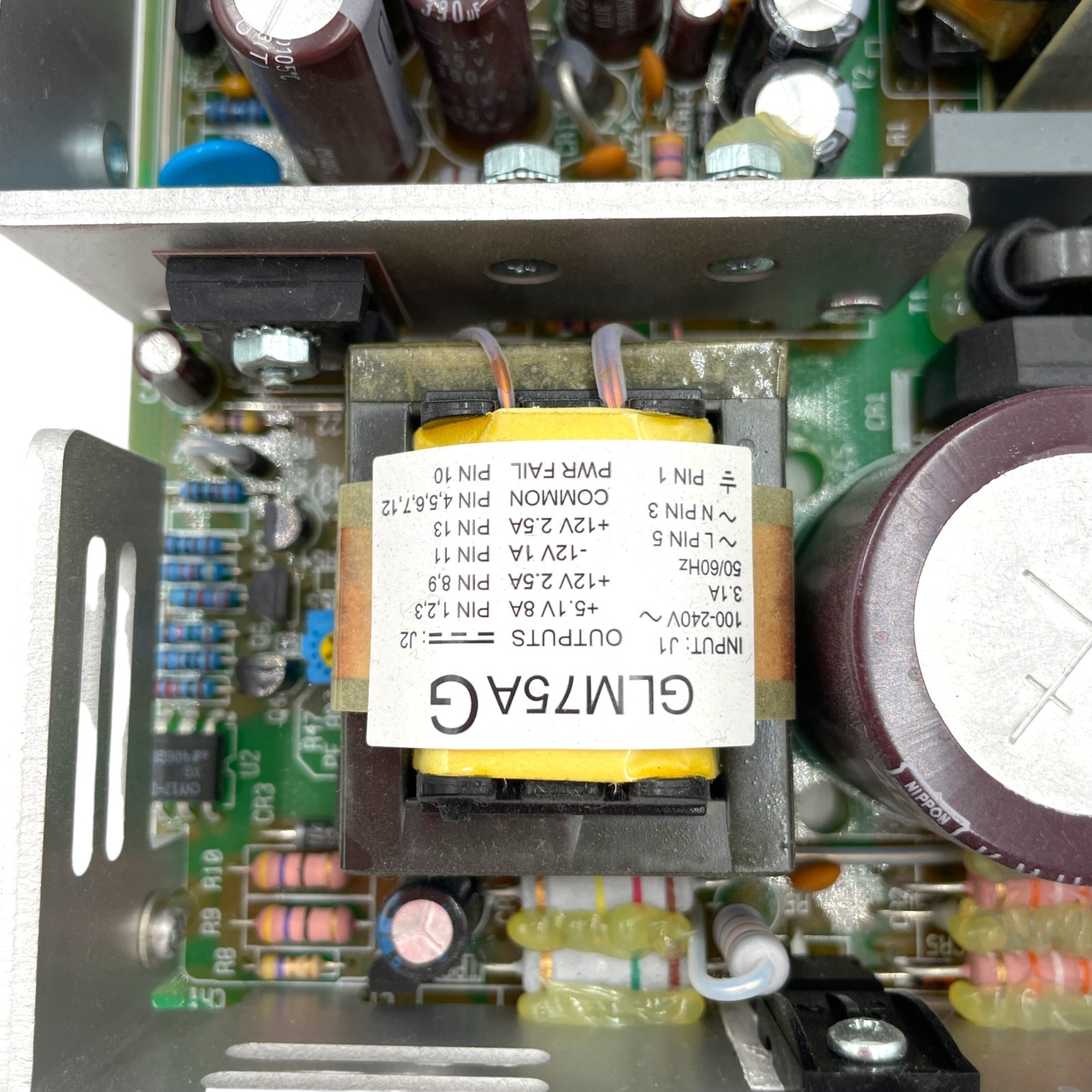 Condor GLM75AG 75W Medical Power Supply 02-34053-0071 Rev C Assembled