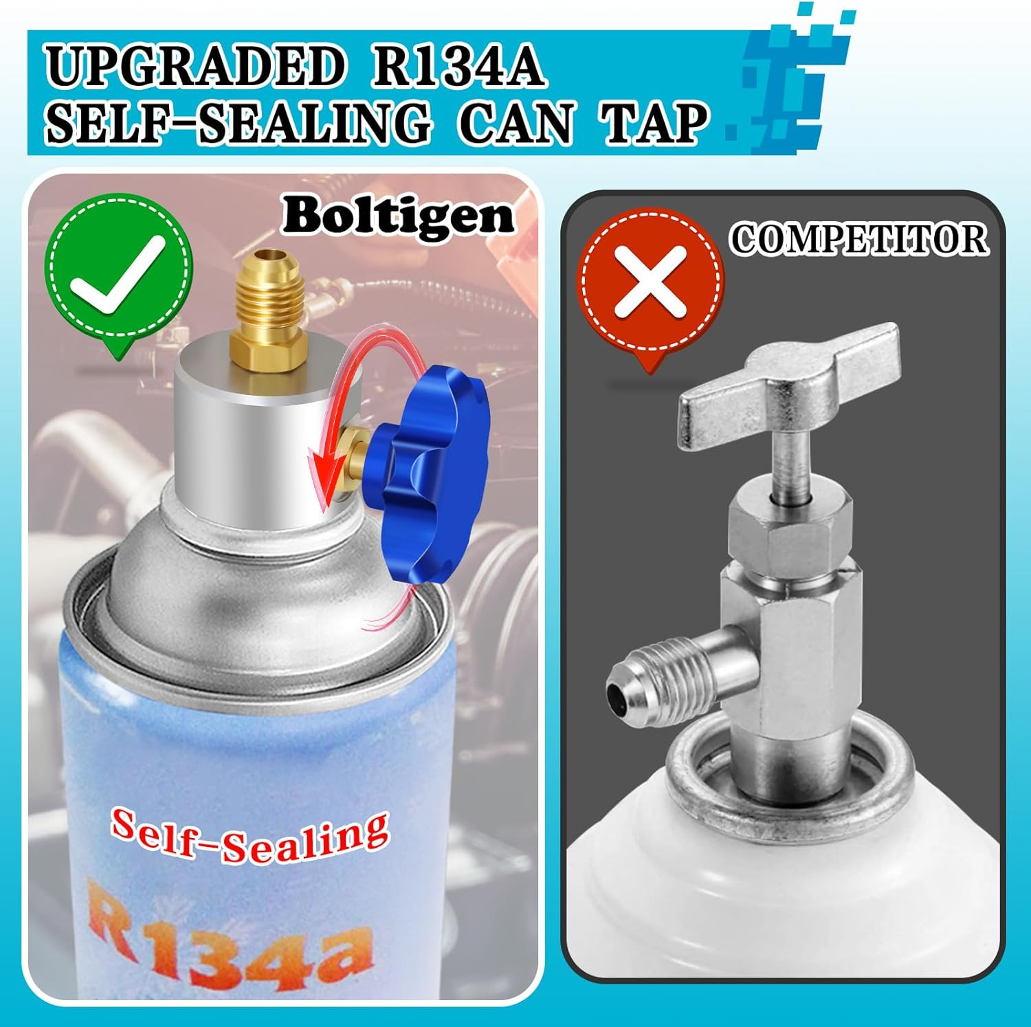 Self Sealing R134A Can Tap Valve Refrigerant Dispenser with Tank Adapter for …