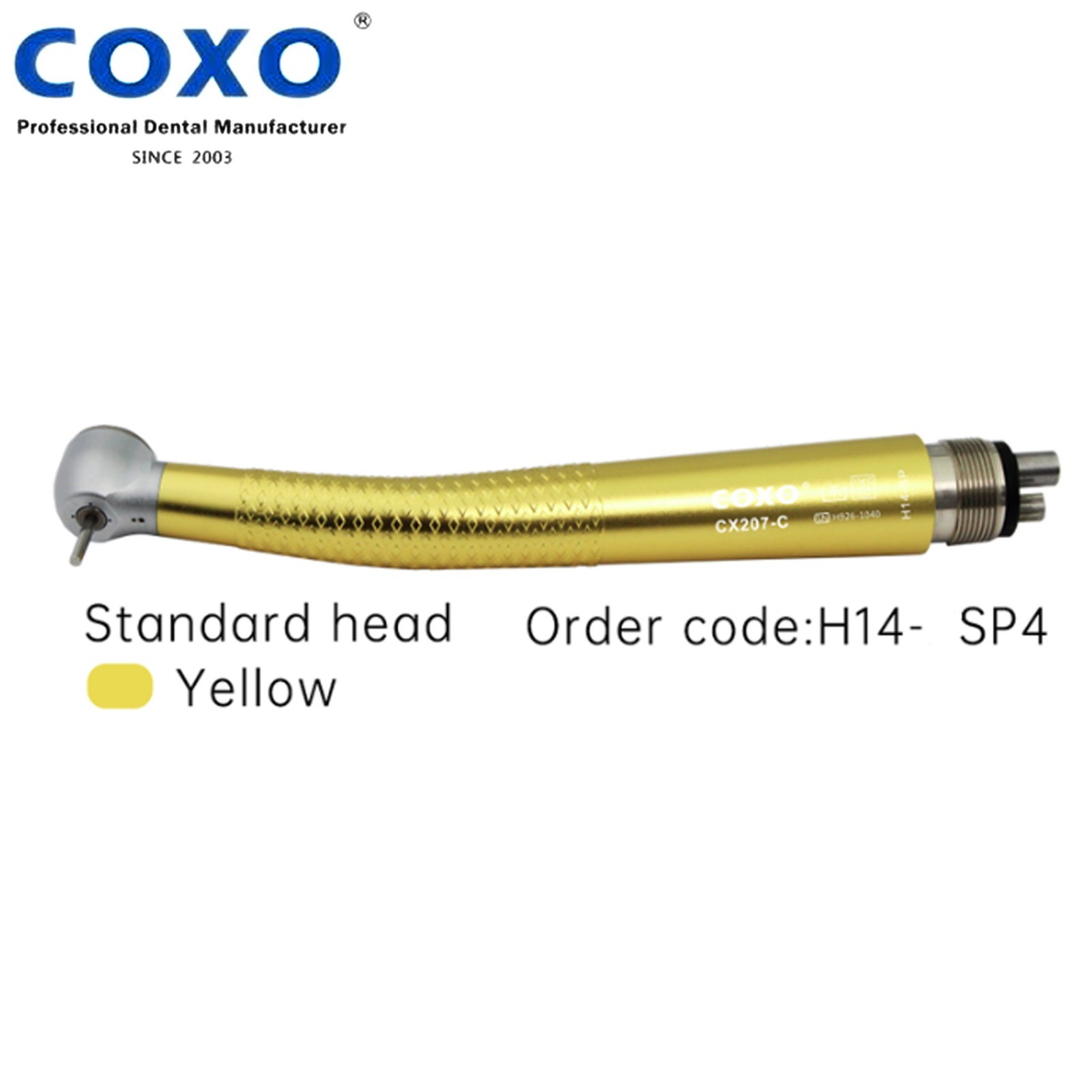 US COXO Colorful Dental High Speed Handpiece Air Turbine Anti-retraction 4 Holes