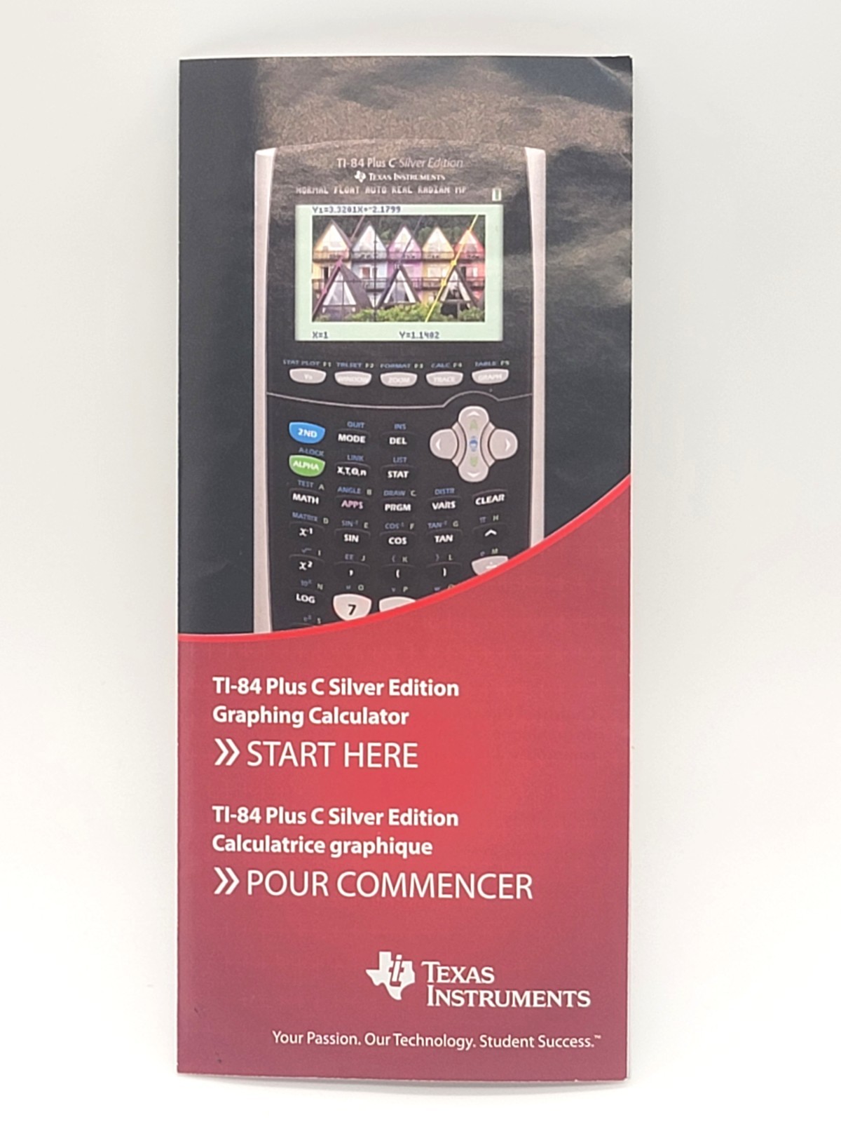 Texas Instruments TI-84 Plus C Silver Edition – Set of 2 Quick Start User Guides