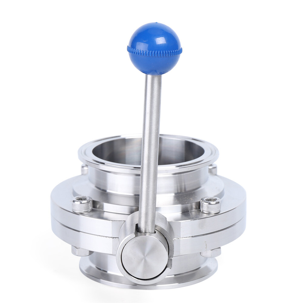 3 Inch Tri Clamp Clover Butterfly Valve Sanitary Butterfly Valve Stainless Steel