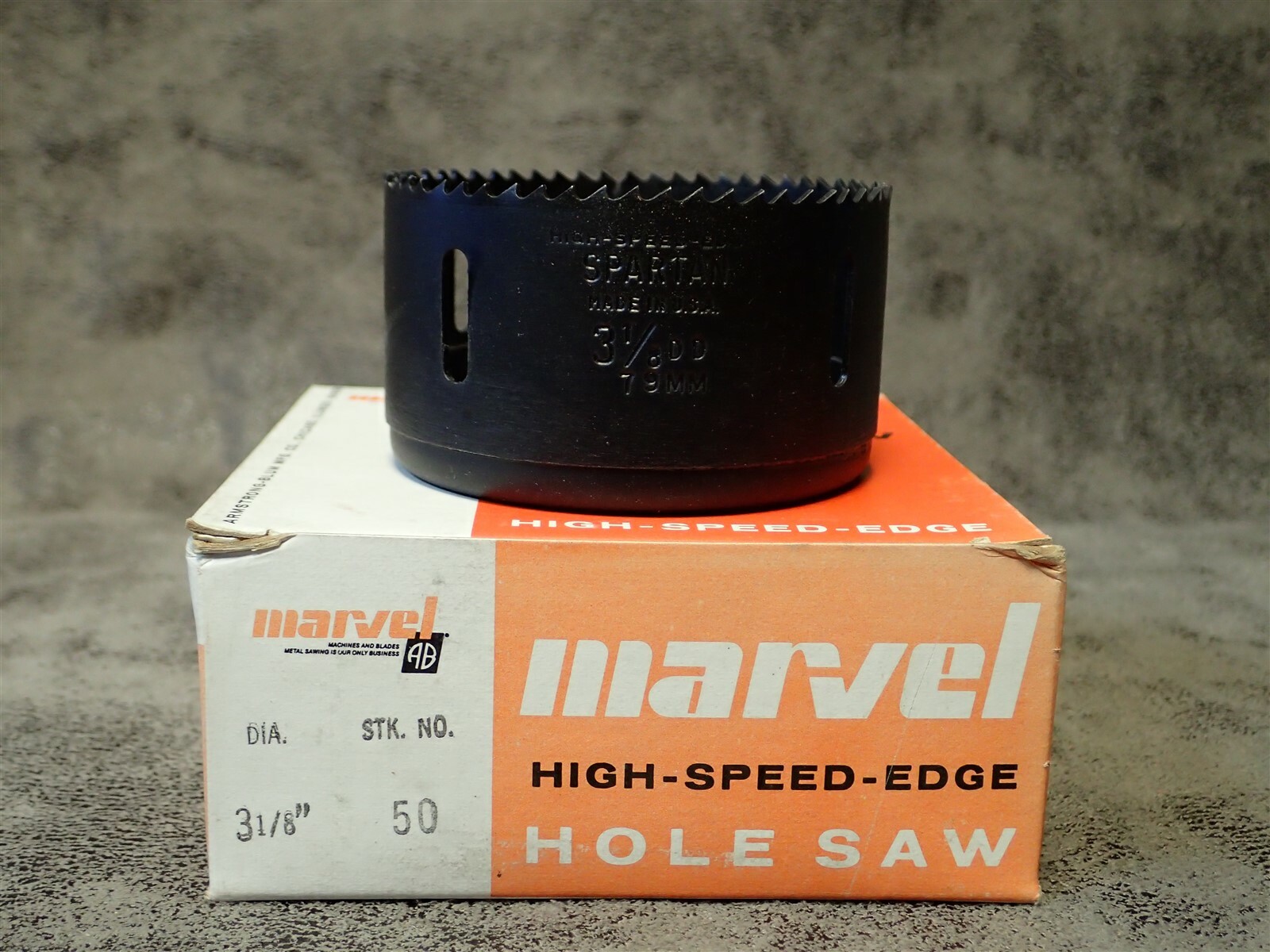 #50 Marvel Armstrong Blum Spartan 3-1/8″ Hole Saw, 1-1/2″ Depth, HSS Tooth Edge