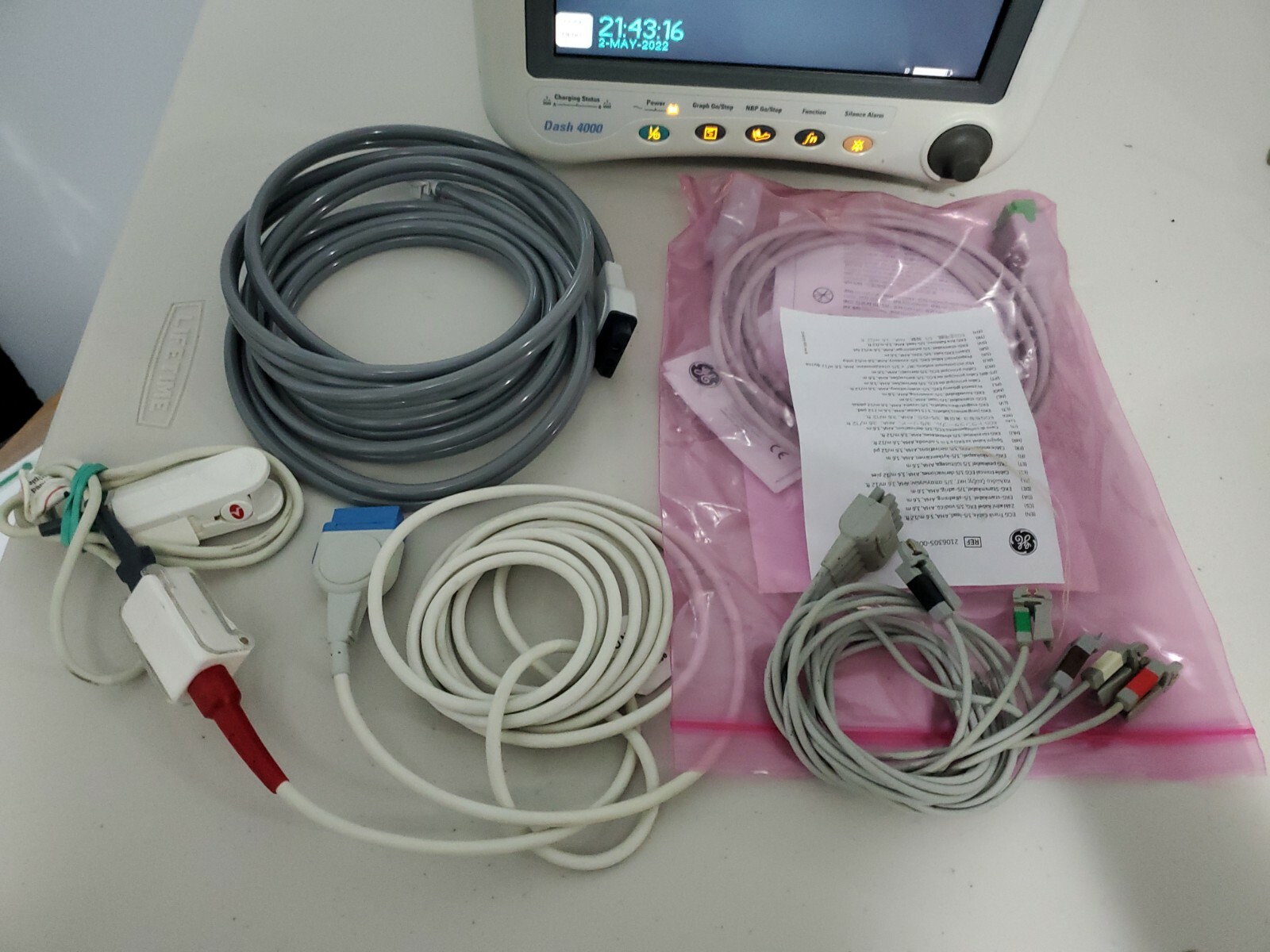 GE Dash 4000 Patient Monitor – 2 IBP, Eco2 enabled, Masimo , NellcoSPO2, Printer