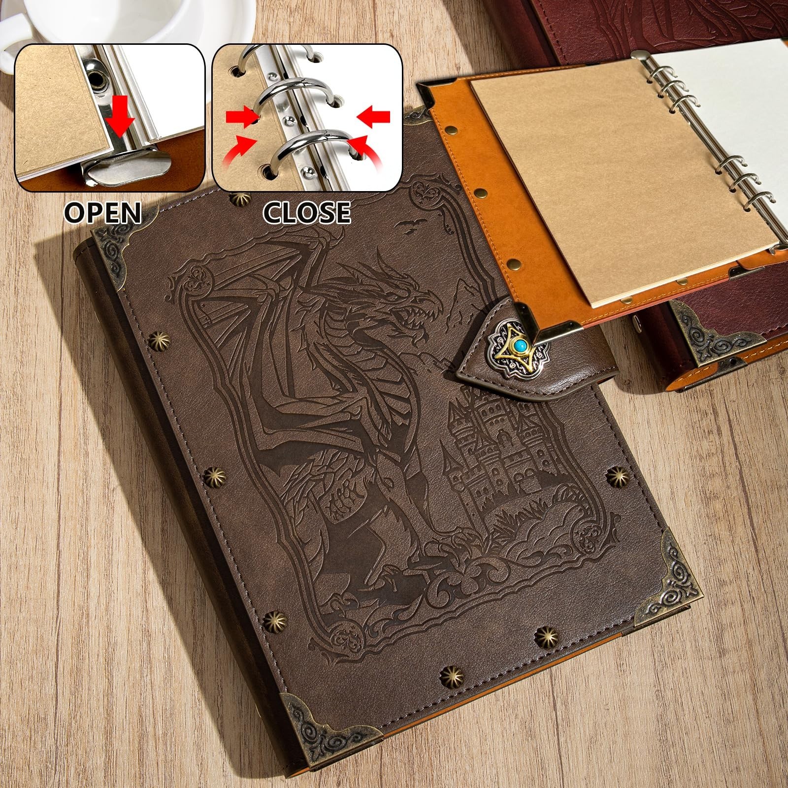 Vintage Dragon DND Journal – 400 Pages A5 Binder for Dungeons & Dragons Accessor