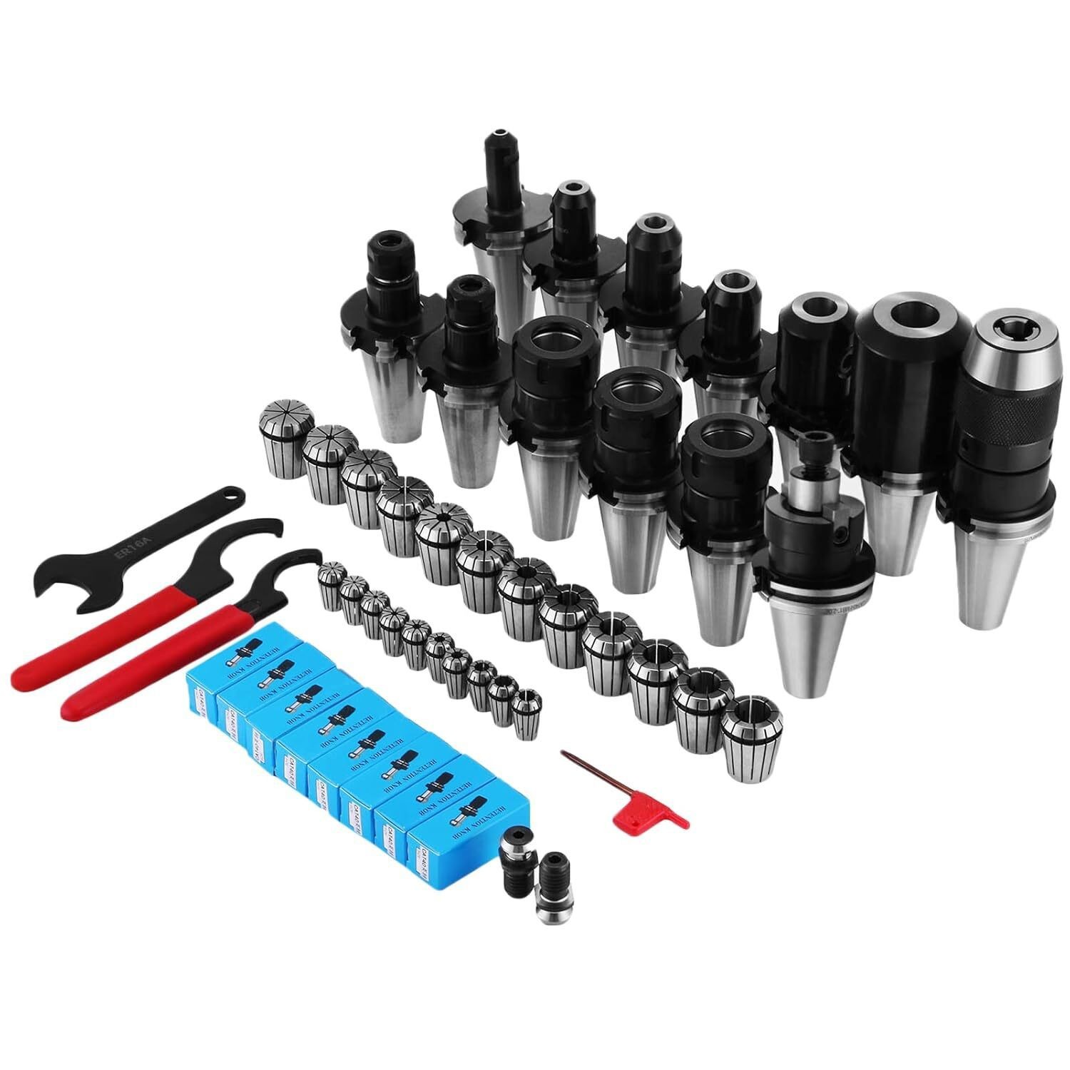 CAT 40 Tool Holder Kit for Haas Fadal CNC Mill ER32/16 Chuck Collet Set