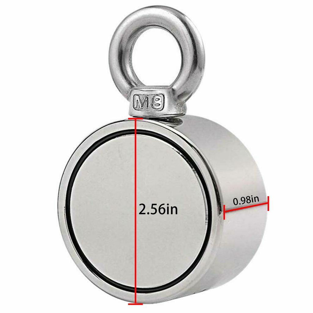 90-1200LBS Fishing Magnet Neodymium Super Pull Force Hook Retrieving Treasure US