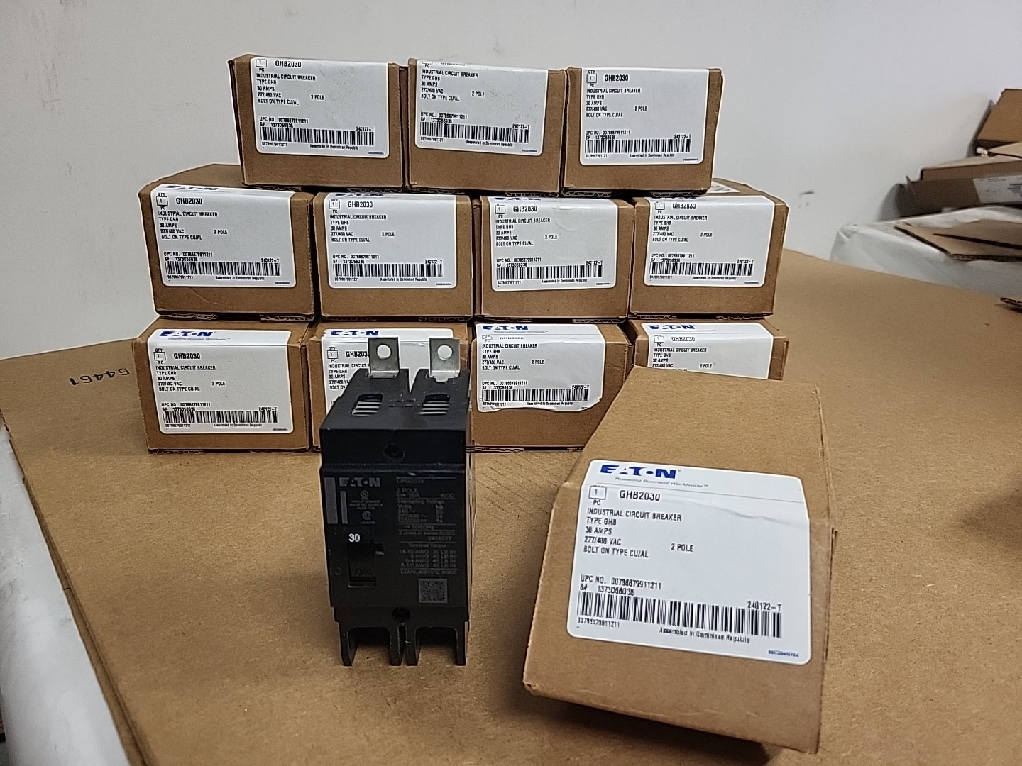 EATON GHB2030 Industrial Circuit Breaker 30 Amps, 277/480 VAC, 2 POLE