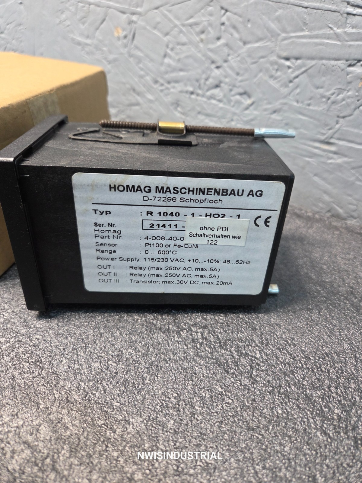 Homag R 1040-1-HO2-1 Temperature Controller 115/230VAC, 4-008-40-0