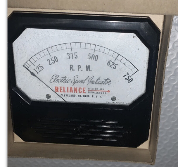 VTG Reliance C739F – 0-750 RPM Electric Speed Indicator New Open Box