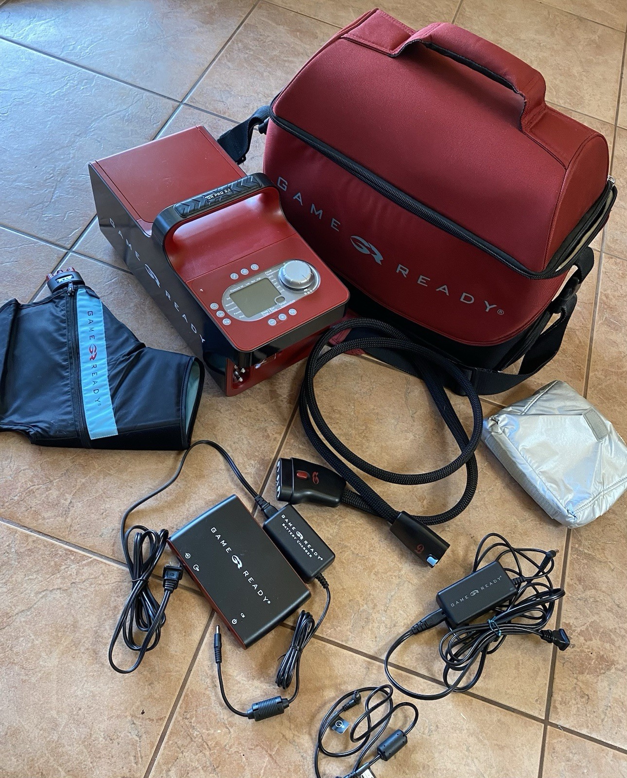 Game Ready GRPro 2.1 – Accessories, Ankle Wrap, Bag, Portable Charger – BROKEN