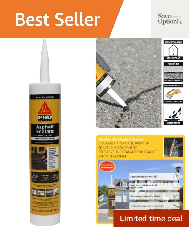 flex-410 Asphalt Sealant, Black, Self-Leveling Hybrid Sealant for Filling Cra…