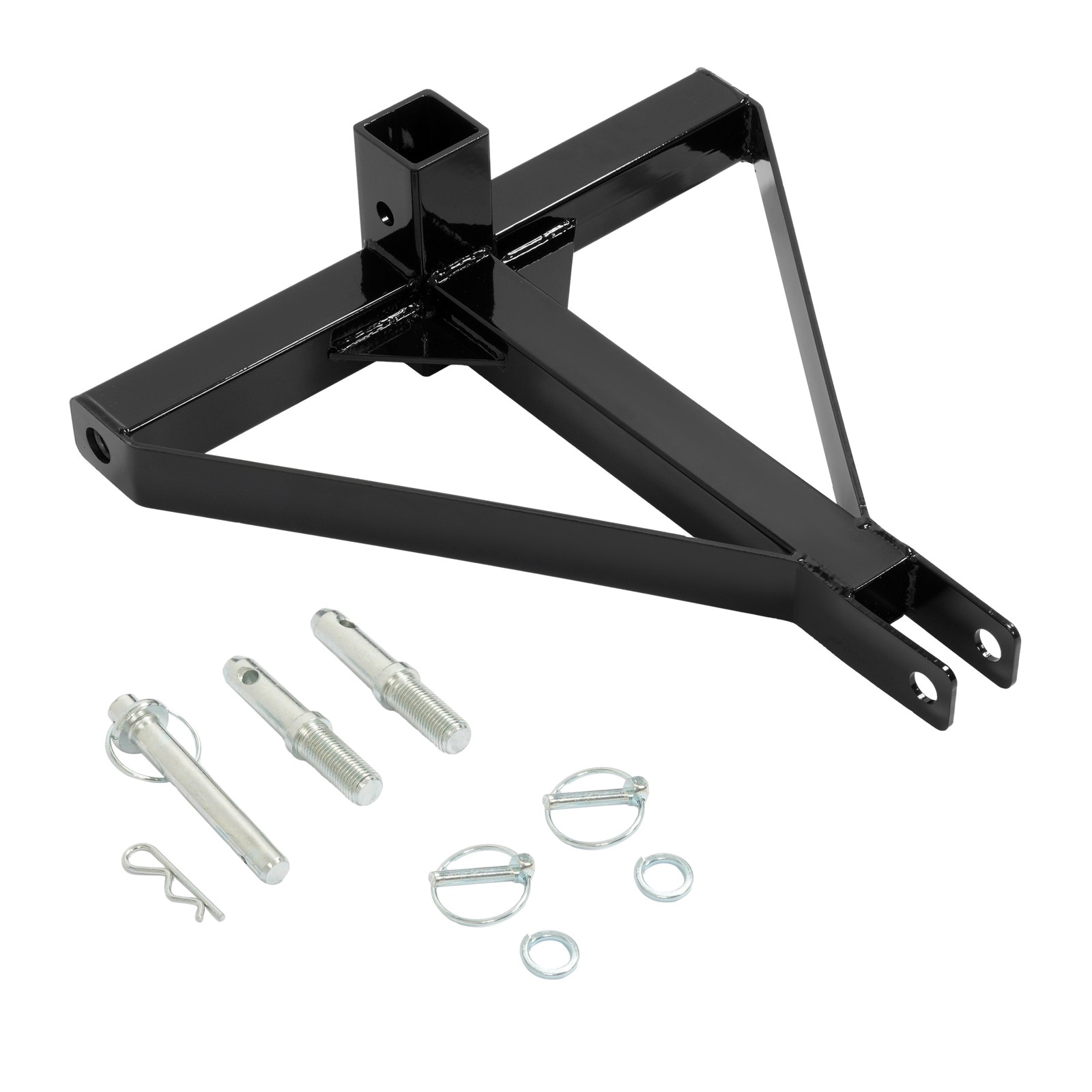 New 3 Point 2″ Receiver Trailer Hitch Drawbar Adapter Category One Tractor Black