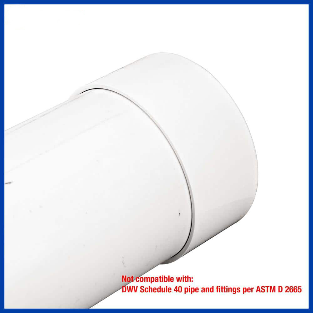 6 in PVC S-D End Cap, Solvent Weld Sewer & Drain Pipe Closure