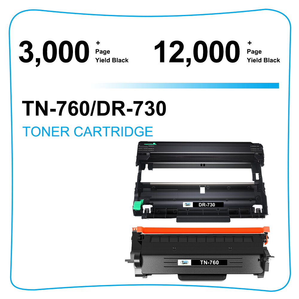 TN760 Toner Cartridges DR730 Drum for Brother DCP-L2550DW HL-L2395DW MFC-L2710DW