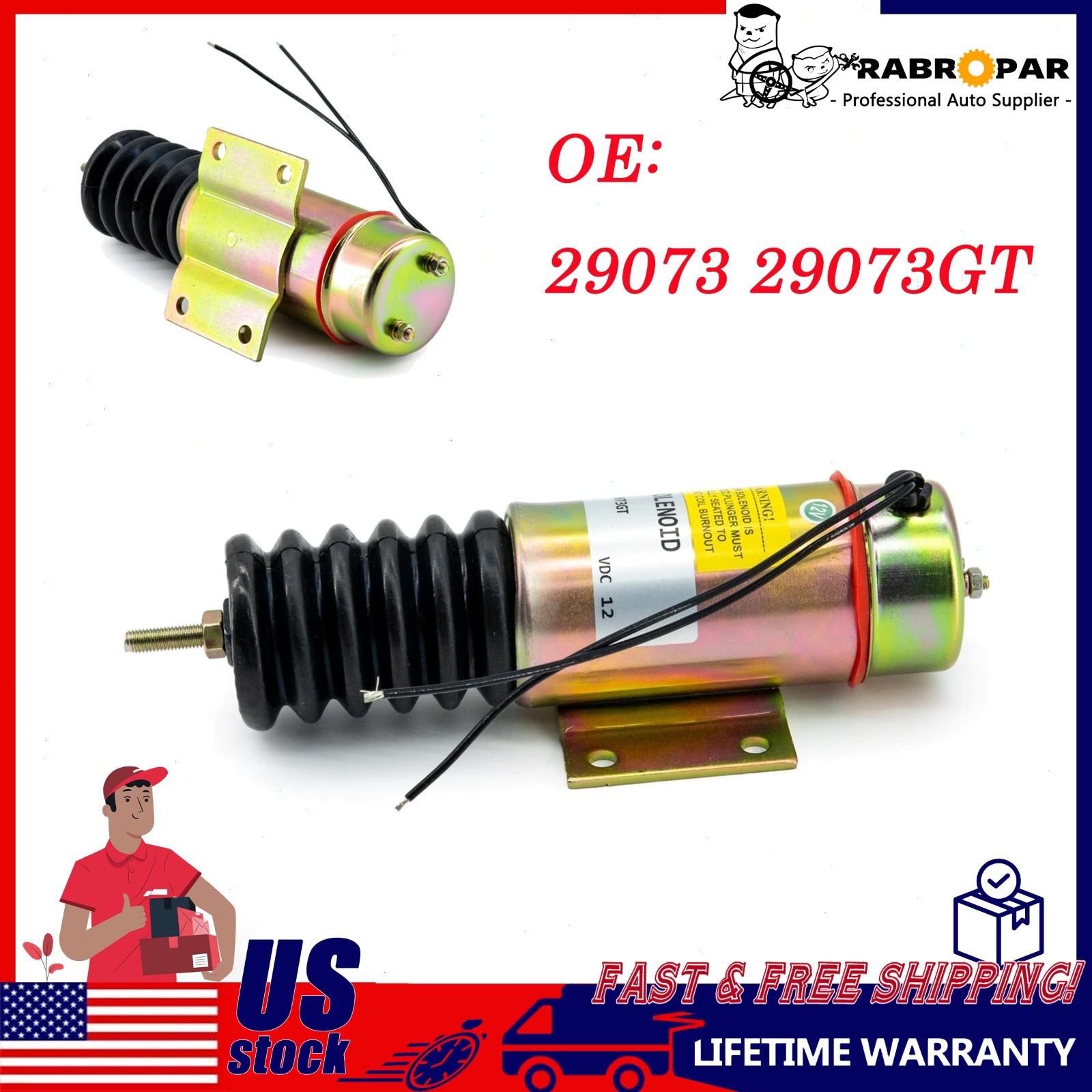 12V Throttle Solenoid for Genie Lift S40 S45 S60 S65 S80 S85 Deutz 29073 29073GT