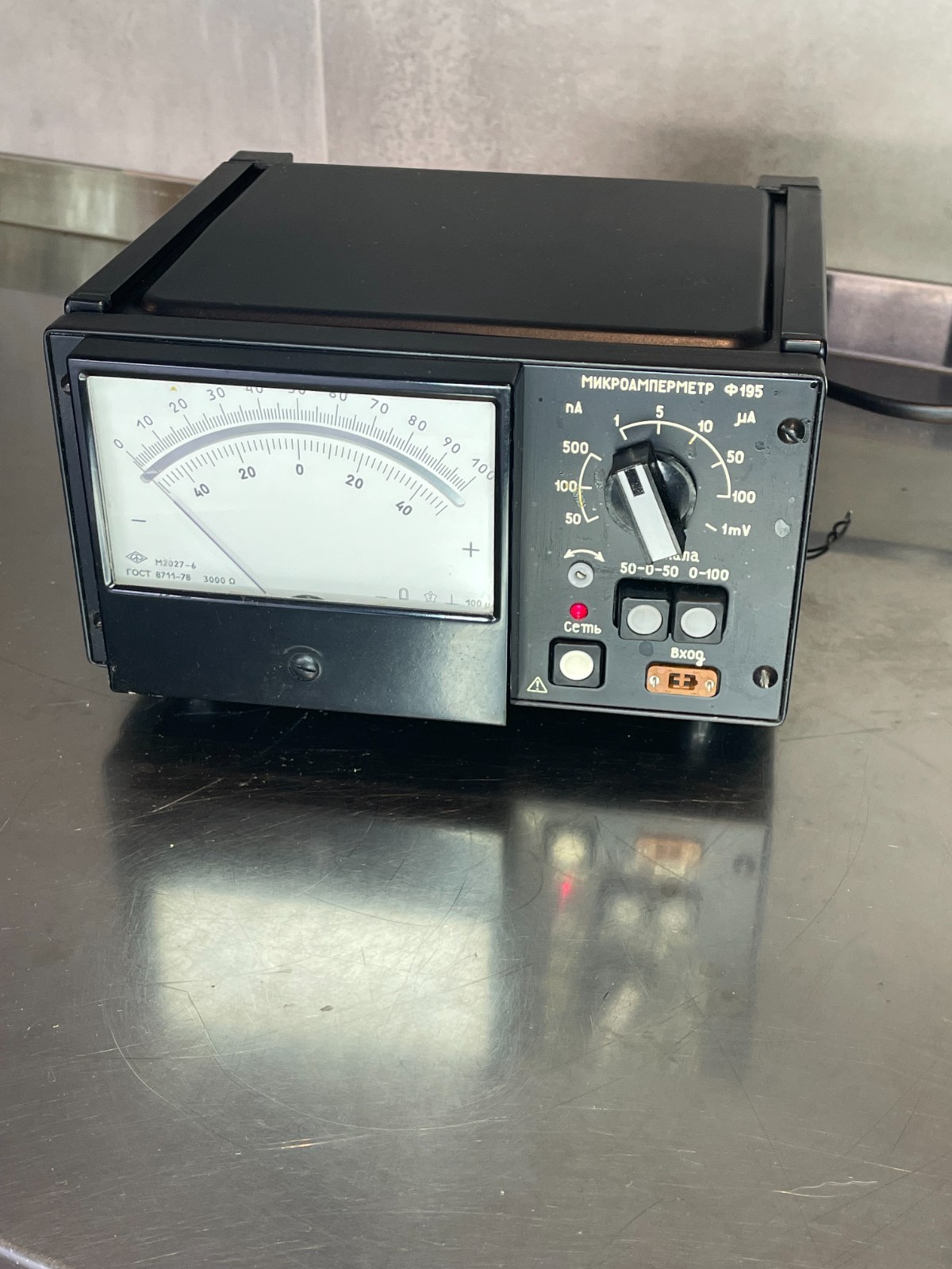 Laboratory Precision Microammeter Ammeter 0 50 100 500 nA 0 1 5 10 50 100 µA New