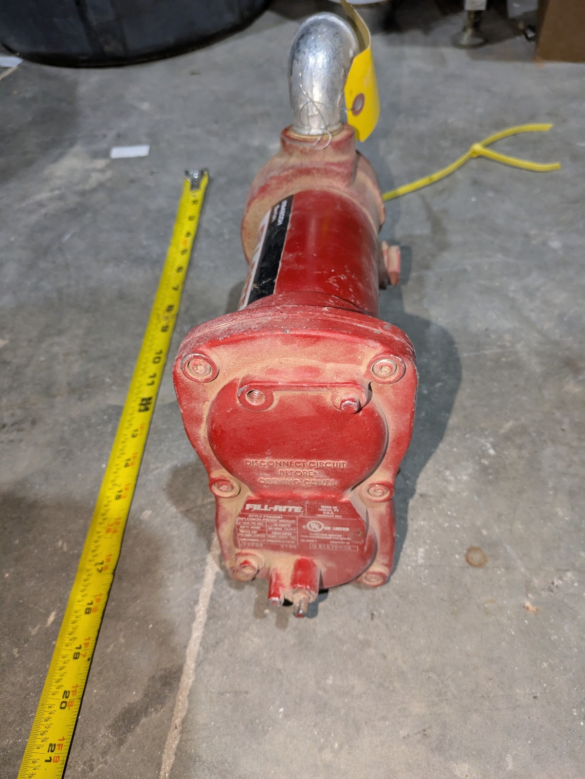 FILL-RITE STYLE FR4200H XPLOSION PROOF MOTOR 12V DC 10AMPS G31575005 1/4HP