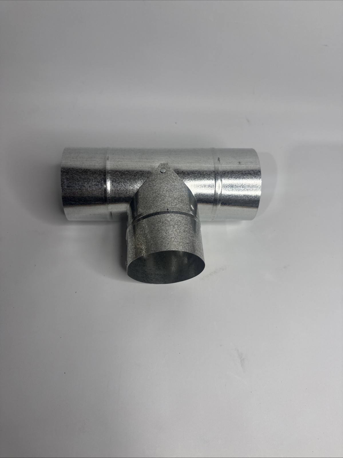 Master Flow Round Tee 3 Inch HVAC Duct Fitting Galvanized Steel Vent Connector